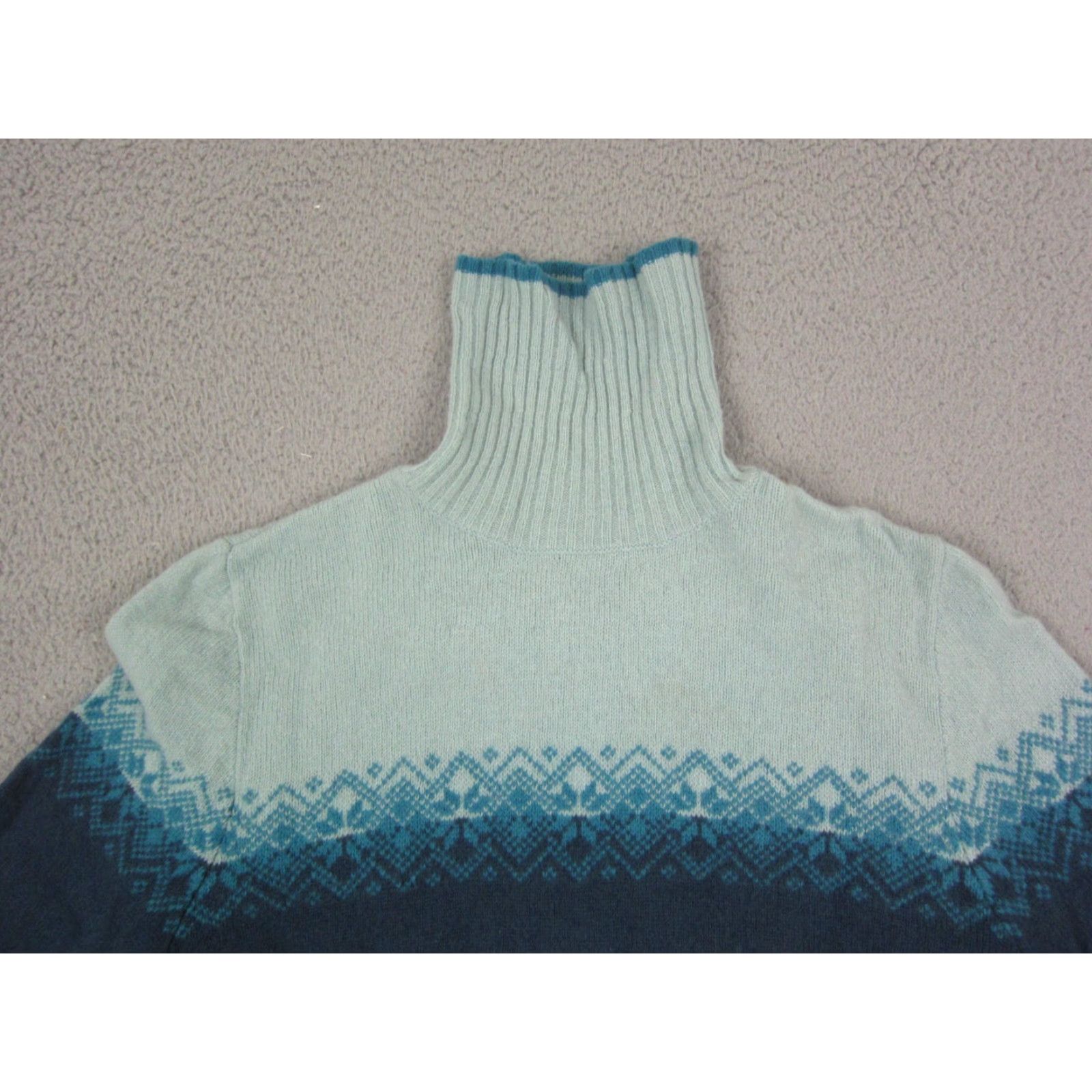 Old Navy VINTAGE Old Navy Sweater Women's XL Blue Turtleneck Wool Knit 90s Pullover Warm Casual Mens Womens Belts? Size XL / US 12-14 / IT 48-50 - 2 Thumbnail