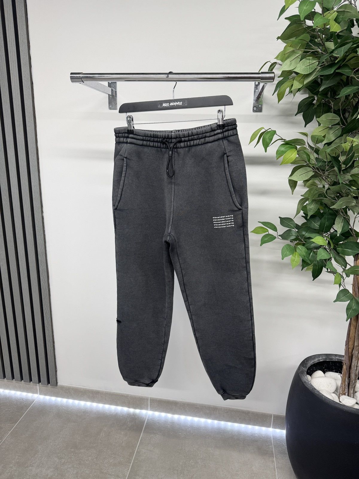 Alexander Wang Alexander Wang Acid Wash Dense Sweatpants In Grey RRP £325 Size US 30 / EU 46 - 1 Thumbnail