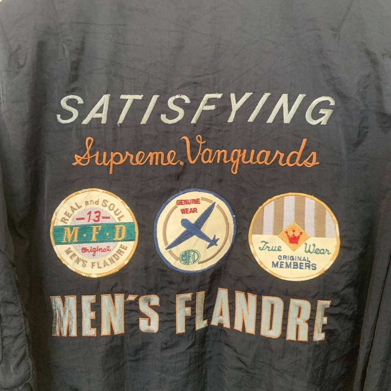 Vintage Vintage Reversible Flandre Sweater Flight Army Bomber Jacket Size US M / EU 48-50 / 2 - 3 Thumbnail