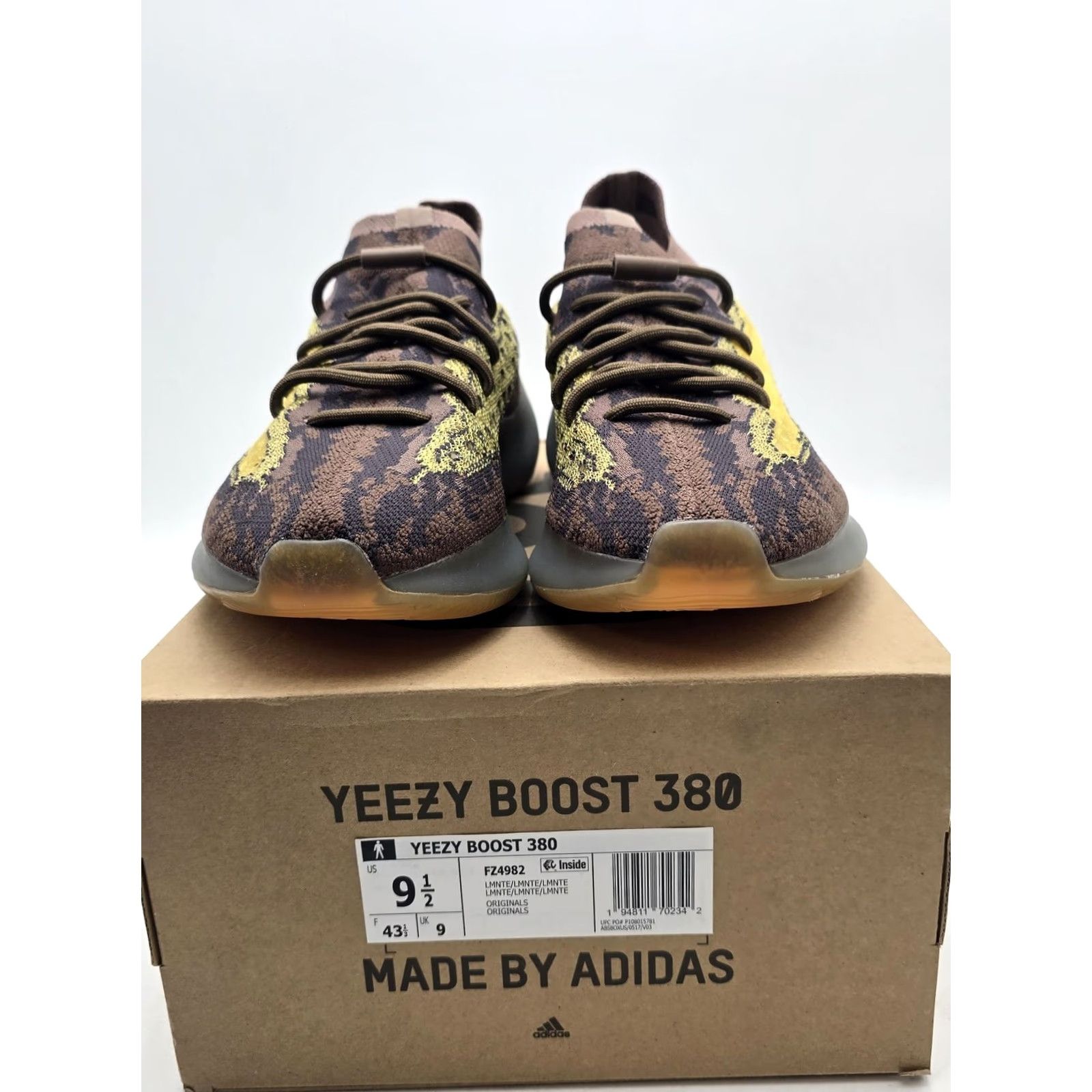 Adidas Adidas Yeezy Boost 380 Shoes Mens 9.5 Brown LMNTE Low Top Sneaker FZ4982 Size US M / EU 48-50 / 2 - 3 Thumbnail