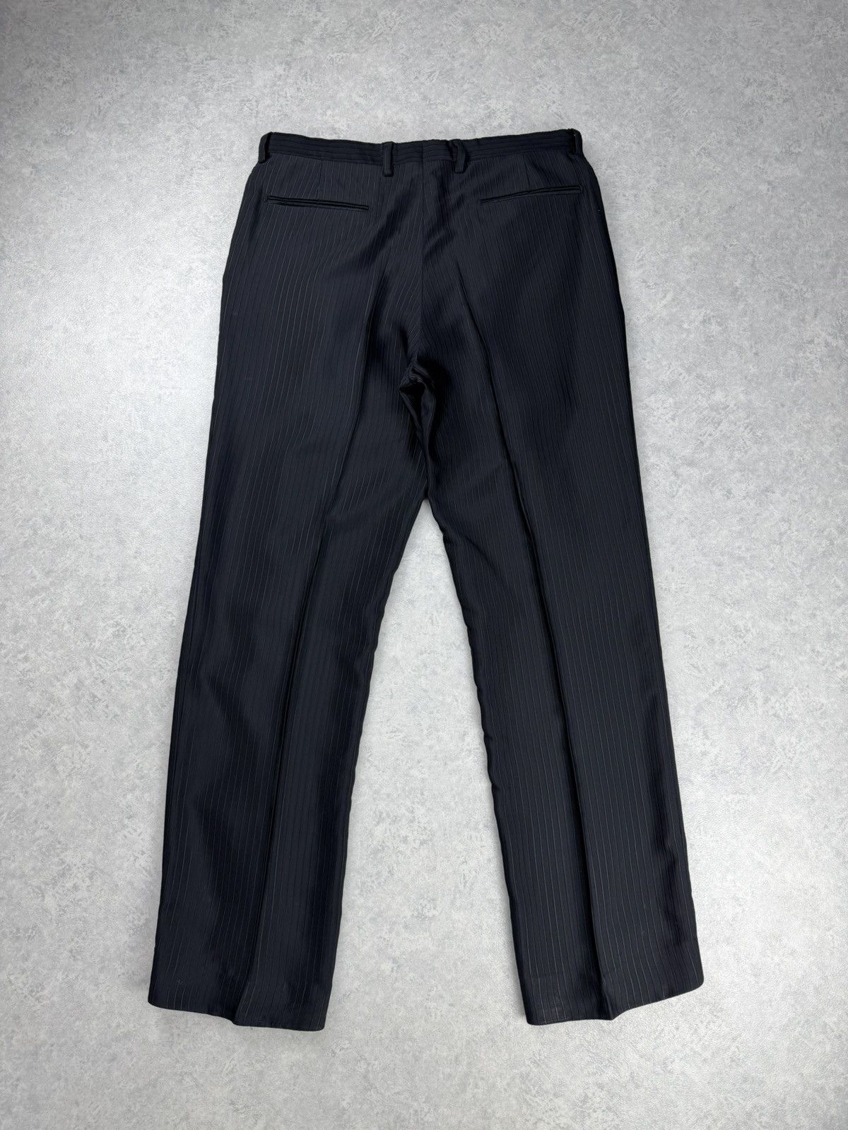 Carlo Pignatelli Carlo Pignatelli Suit 3 Piece Black Stripe Mens 54 Size 44R - 14 Thumbnail
