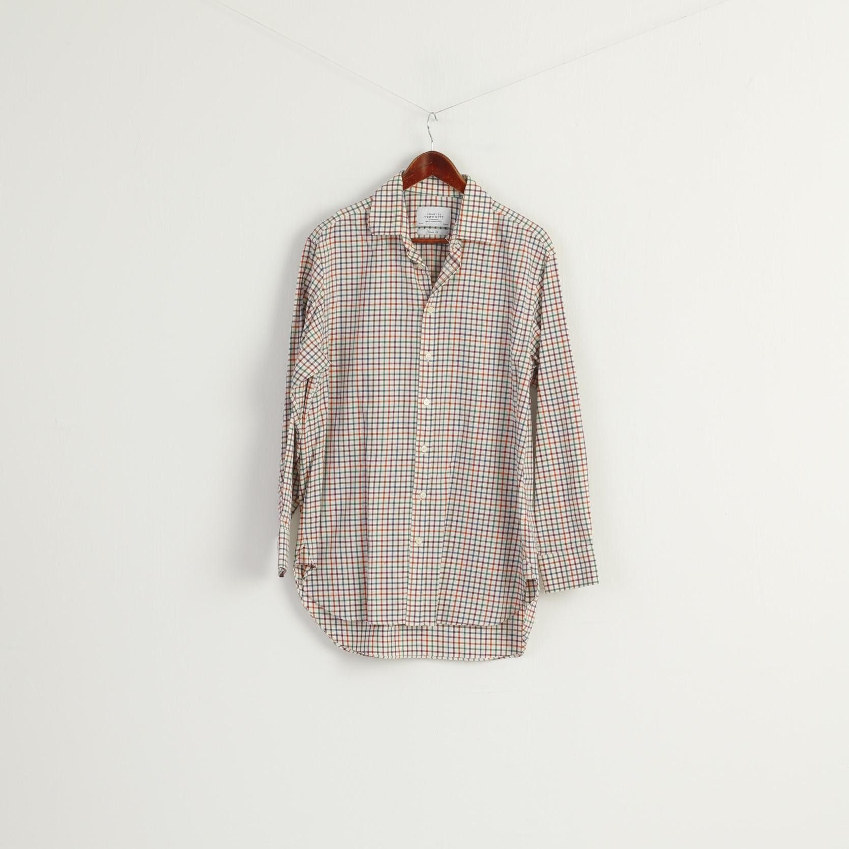 Charles Tyrwhitt Charles Tyrwhitt Men 16 41 L Casual Shirt Beige Check 9568 Size US L / EU 52-54 / 3 - 2 Thumbnail