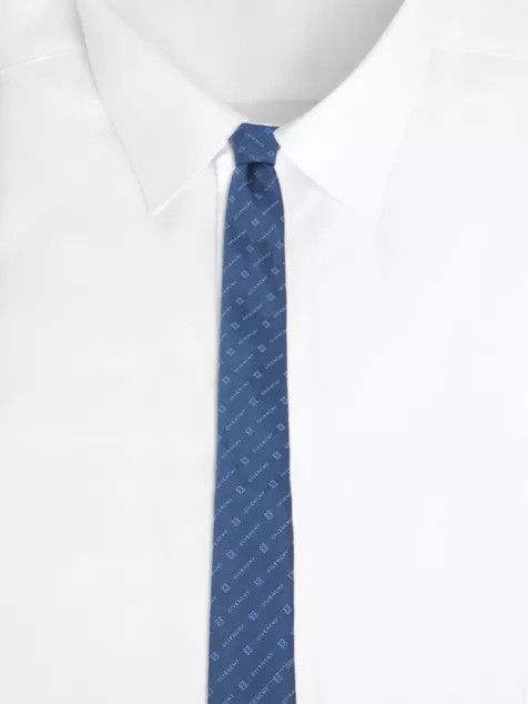 Givenchy o1srvl11e1224 Size: OS/Print Silk Tie in Navy Size ONE SIZE - 2 Thumbnail