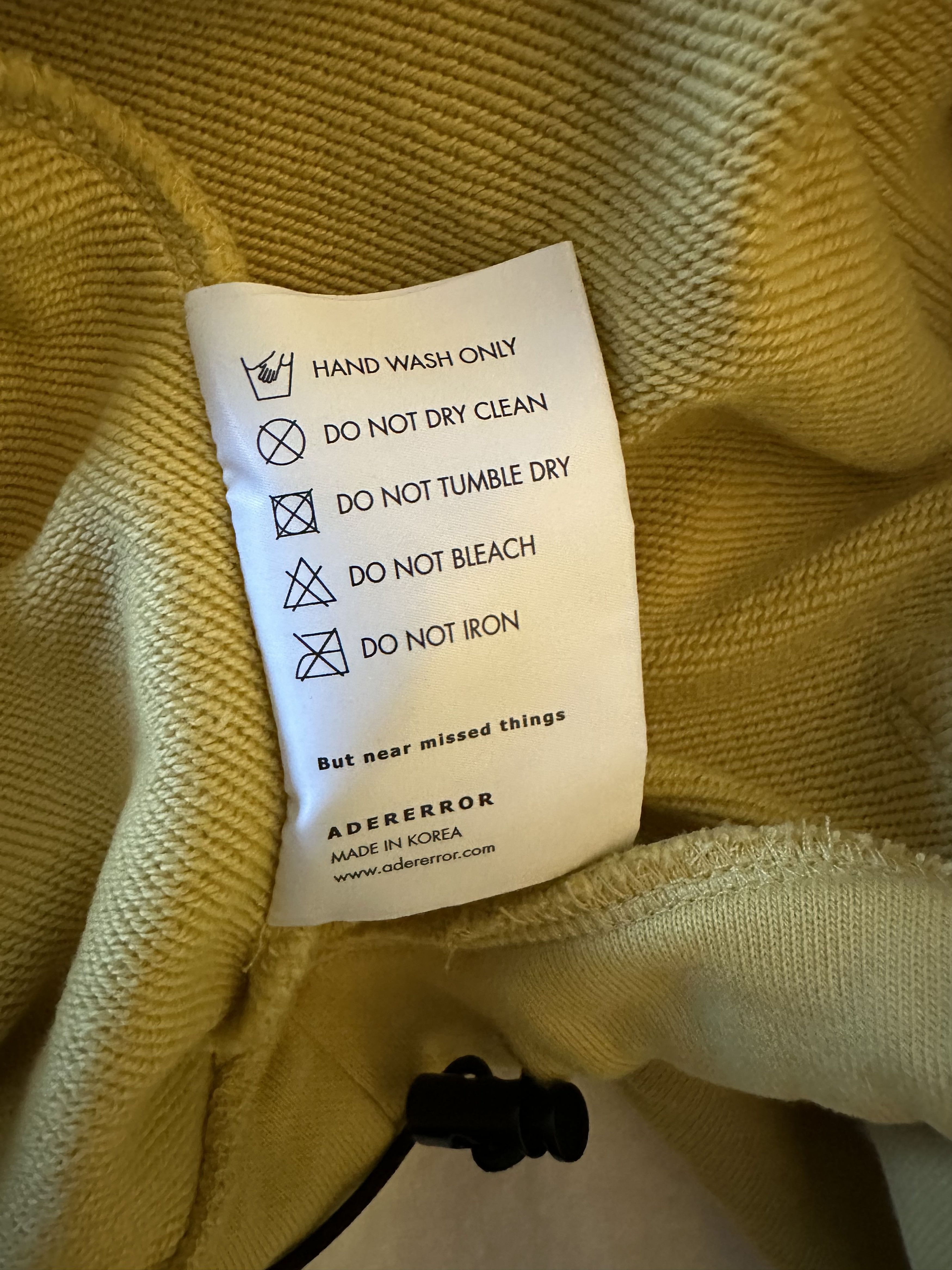 Ader Error Ader Error Yellow Heavy Hoodie Size US L / EU 52-54 / 3 - 4 Thumbnail