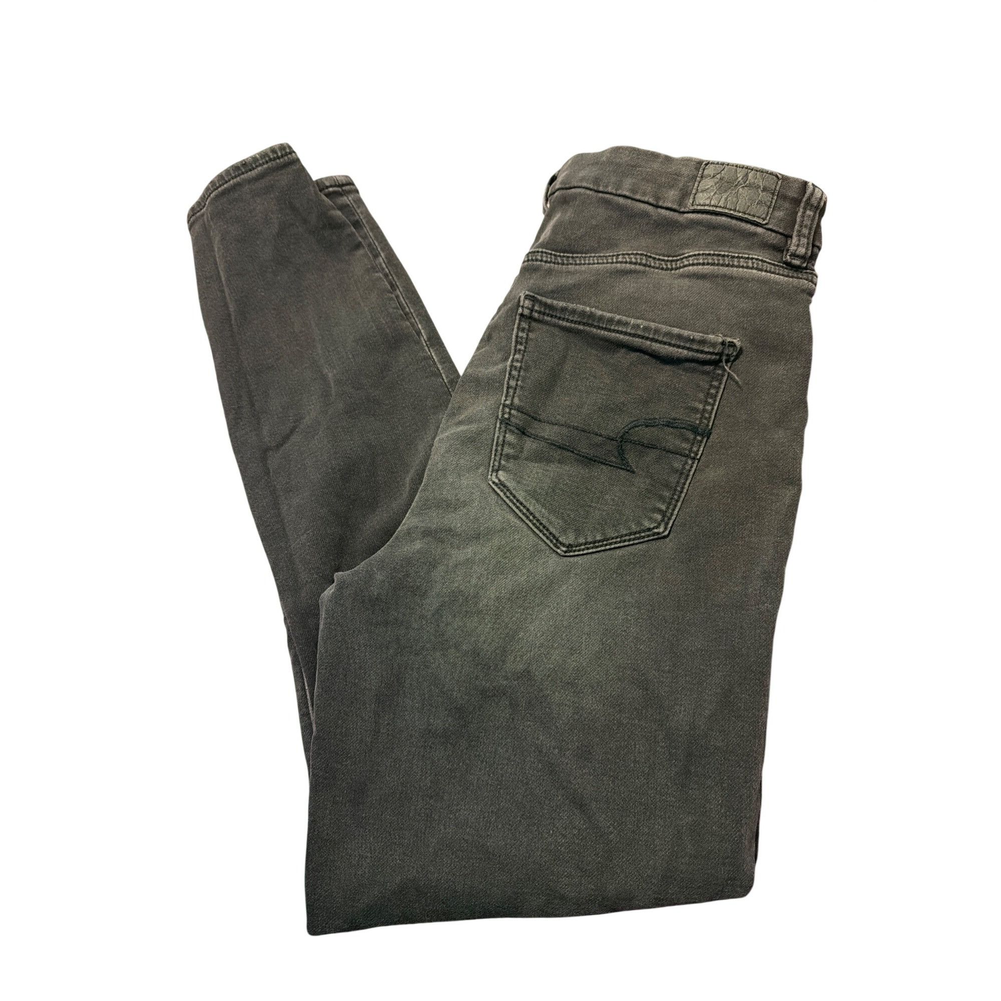 American Eagle Outfitters American Eagle Curvy Super Hi Rise Jegging Black Next Level Size 32" / US 10 / IT 46 - 4 Thumbnail