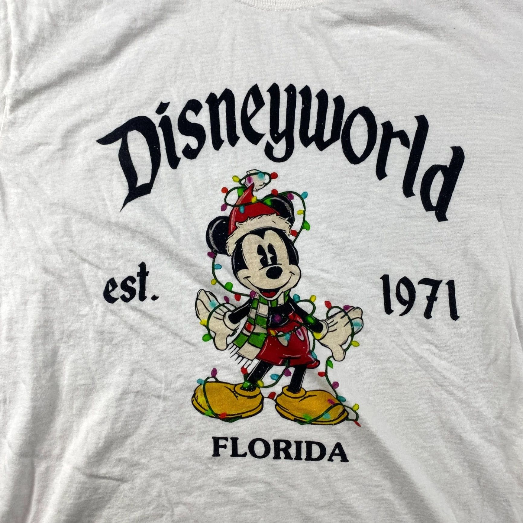 Comfort Colors Disneyworld Comfort Colors Shirt Mens L White Mickey Christmas Graphic T-Shirt Size L / US 10 / IT 46 - 2 Thumbnail