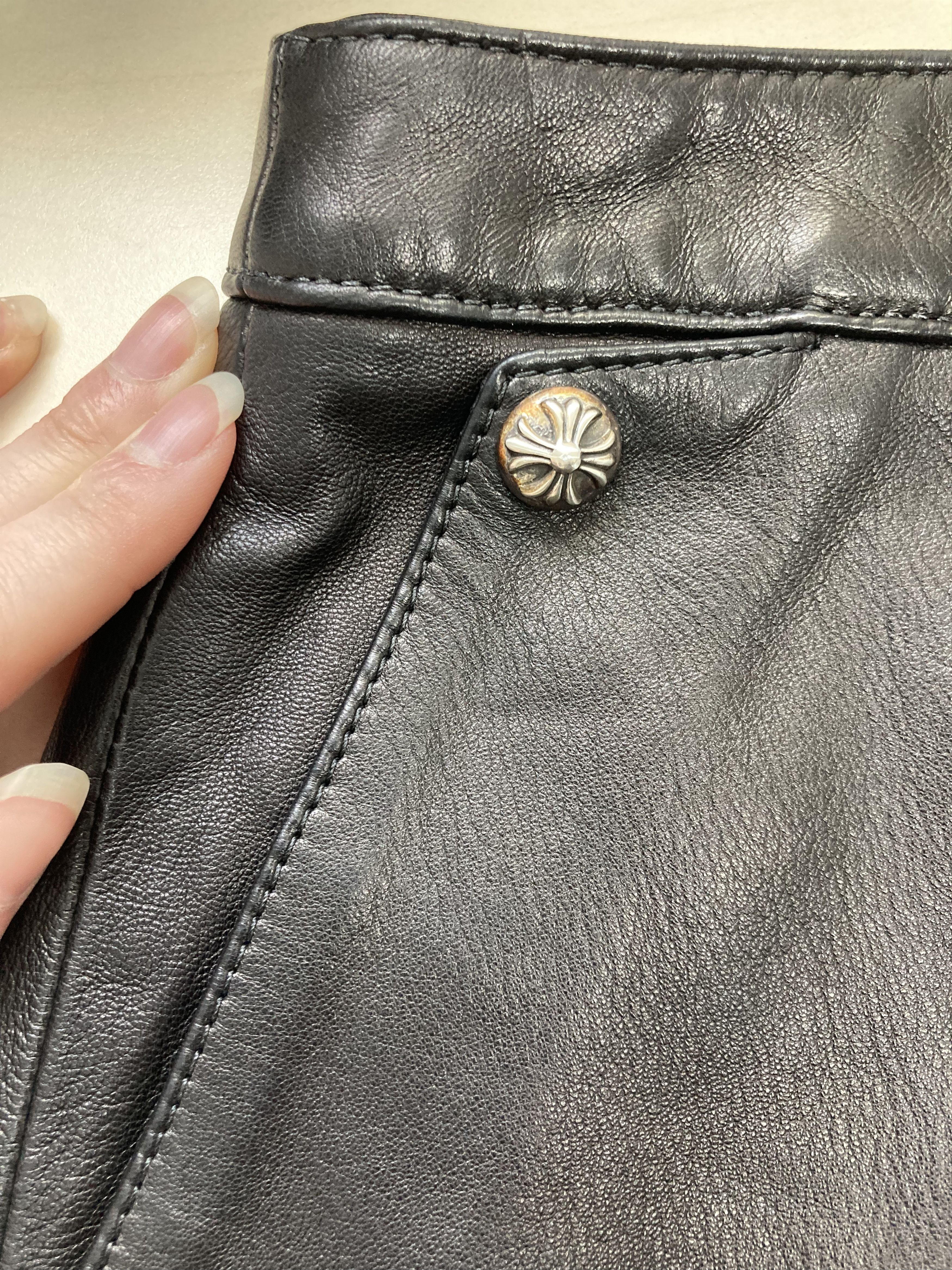 Chrome Hearts Chrome Hearts Black Leather Mini Skirt Size S / US 4 / IT 40 - 4 Thumbnail