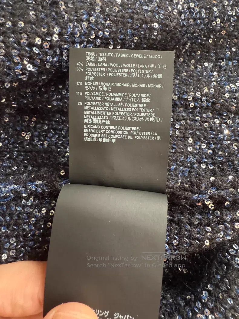 Saint Laurent Paris Saint Laurent Paris Blue Scale Knit Open Cardigan Size US S / EU 44-46 / 1 - 5 Thumbnail