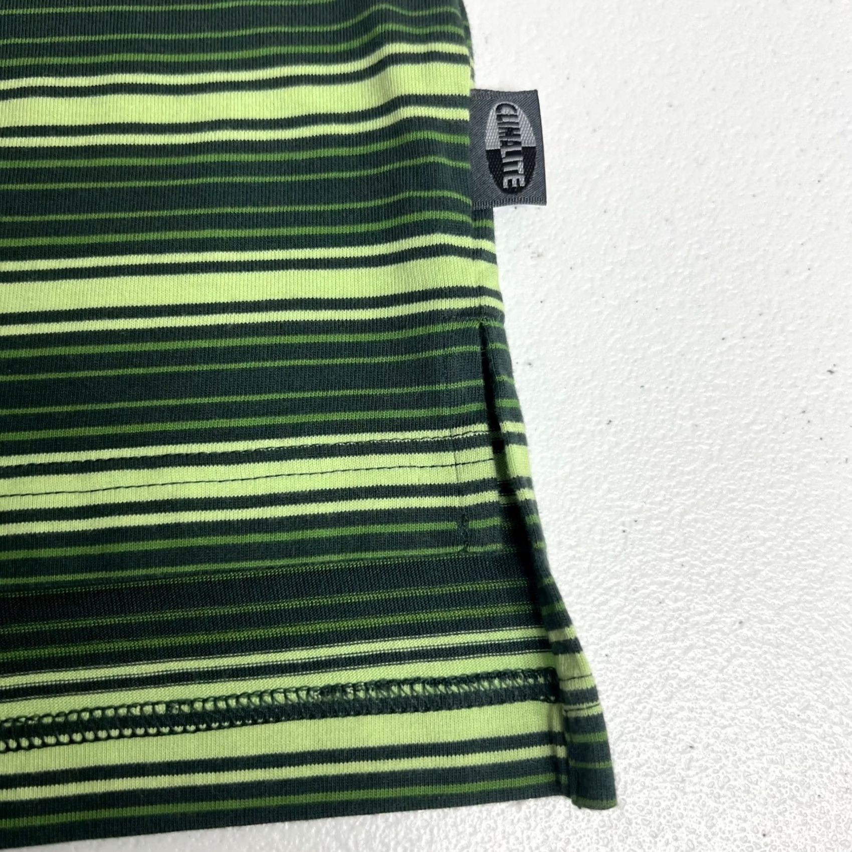 Adidas Adidas Climalite Mens Striped Golf Polo Shirt L Green Cotton Polyester Knit Short Sleeve Polo Size US L / EU 52-54 / 3 - 7 Thumbnail
