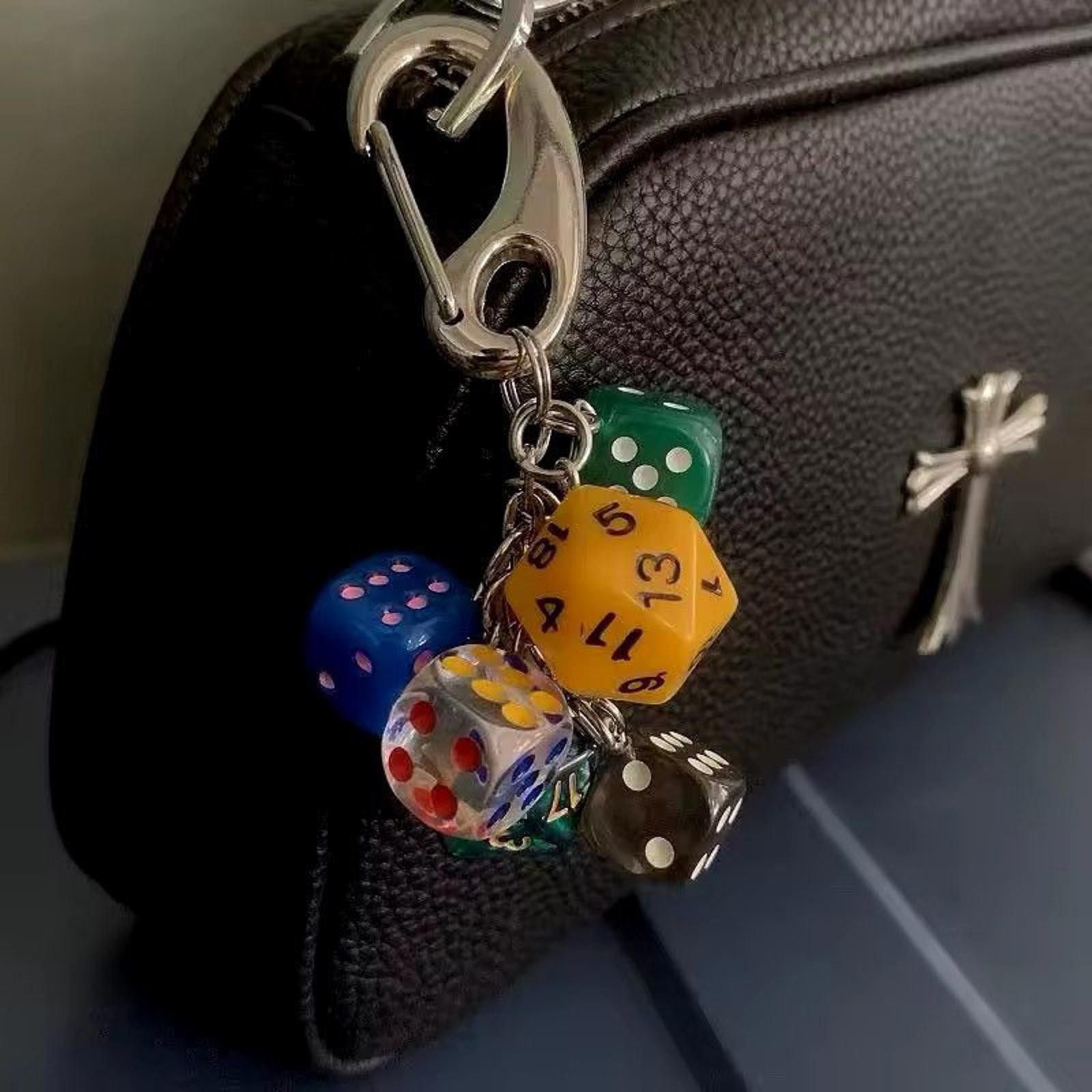 Jewelry Streetwear Dice Key Chain Carabiner Bag Jeans Decoration Size ONE SIZE - 3 Thumbnail