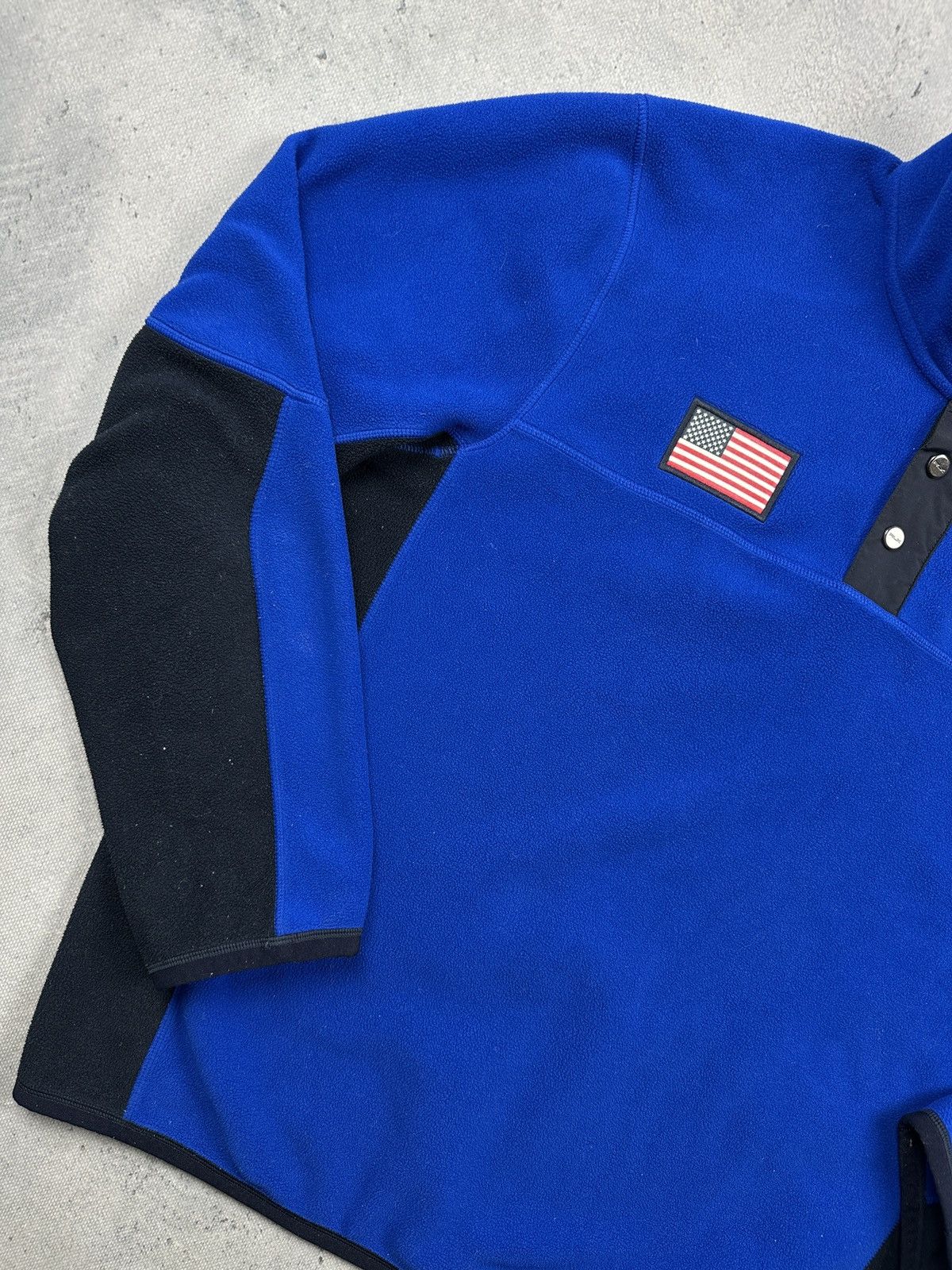 Polo Ralph Lauren Vintage RLX Ralph Lauren Fleece Pullover USA Flag Ski Tech Size US XL / EU 56 / 4 - 2 Thumbnail