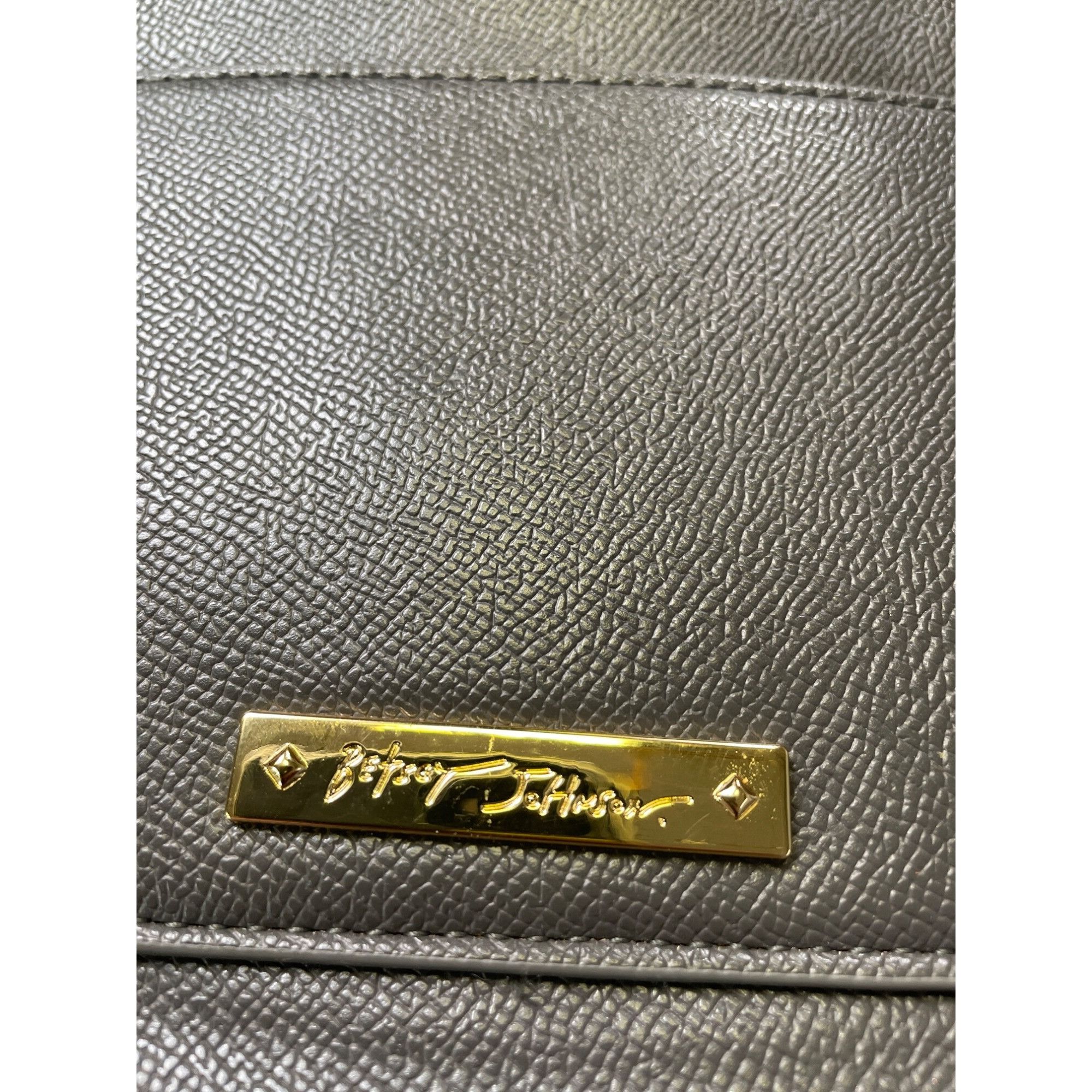 Betsey Johnson Betsey Johnson Womens Gray Faux Leather Crossbody Handbag SK Size ONE SIZE - 2 Thumbnail