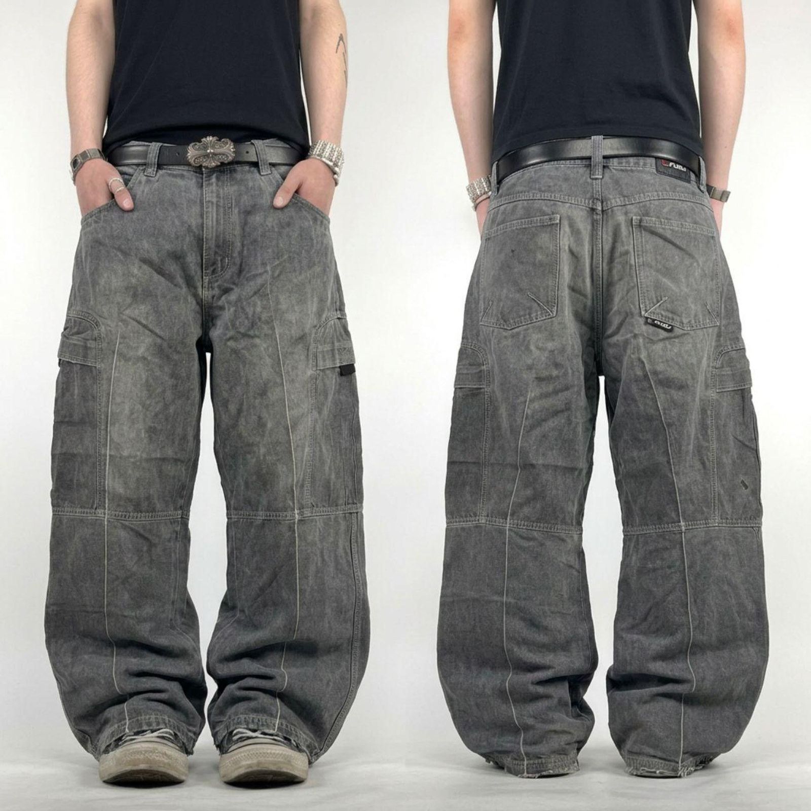 JNCO × Southpole × Vintage Southpole Faded Y2K Baggy Jeans Wide 