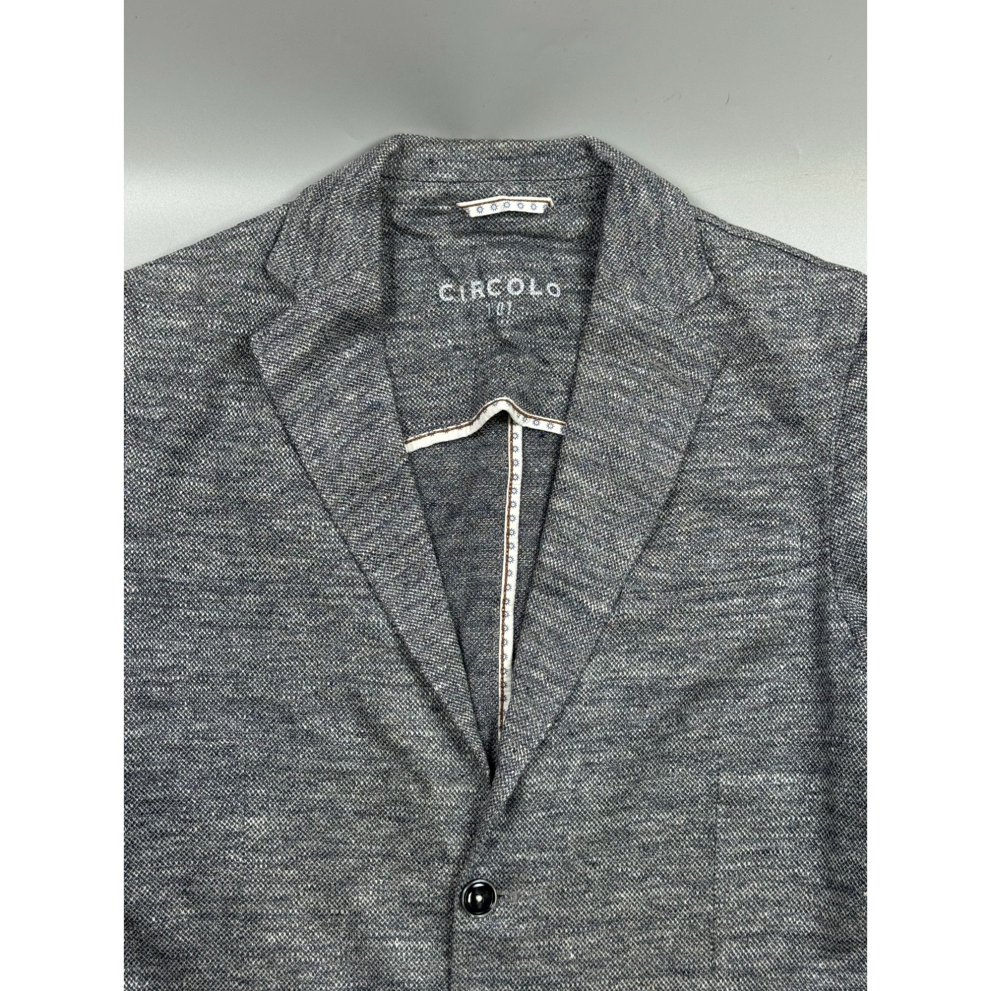 Circolo 1901 Circolo Linen Blend Knitted Two Button Blazer (Y1229) Size 40R - 3 Thumbnail