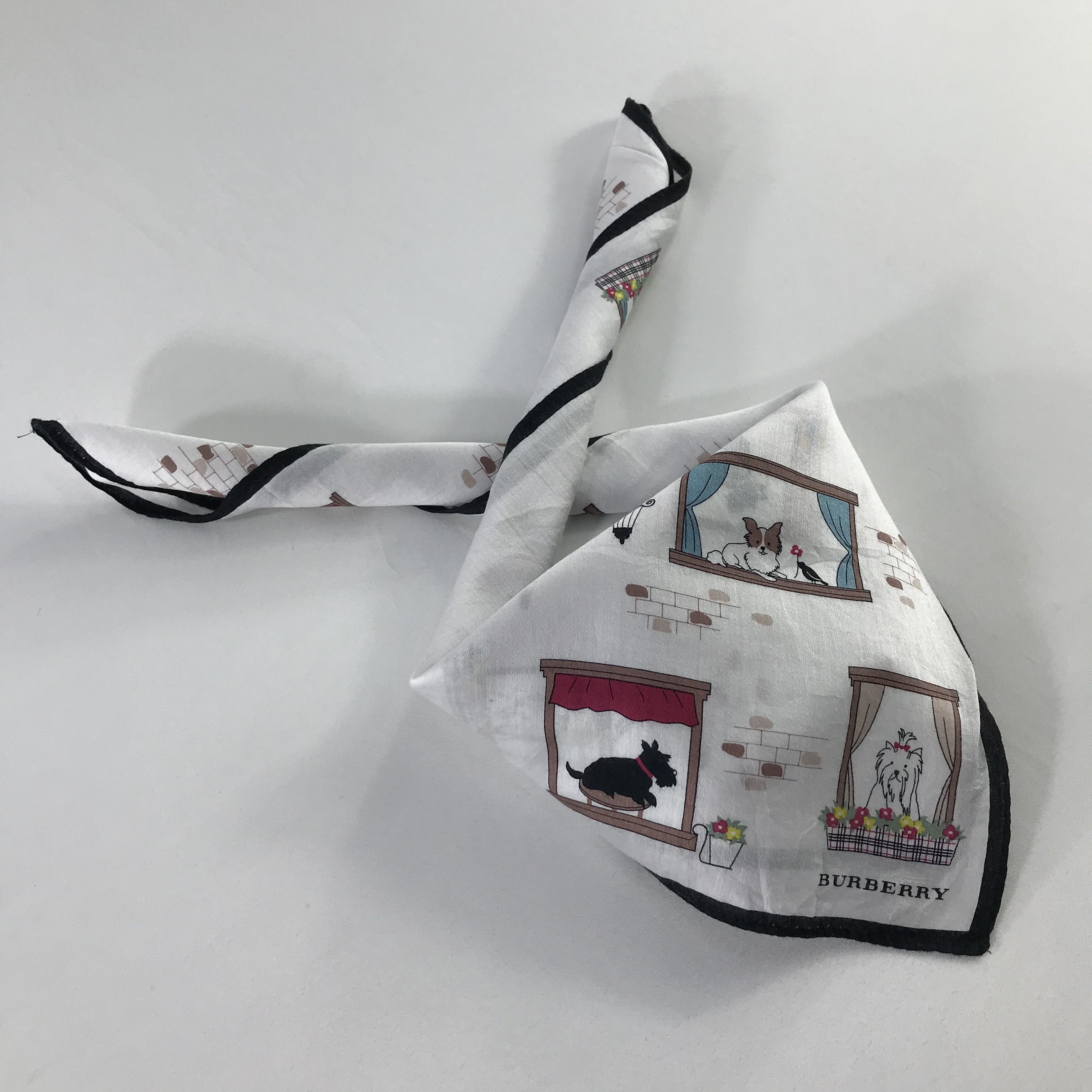 Burberry × Vintage Burberry Bandana / Handkerchief / Neckerchief - S986 Size ONE SIZE - 4 Thumbnail