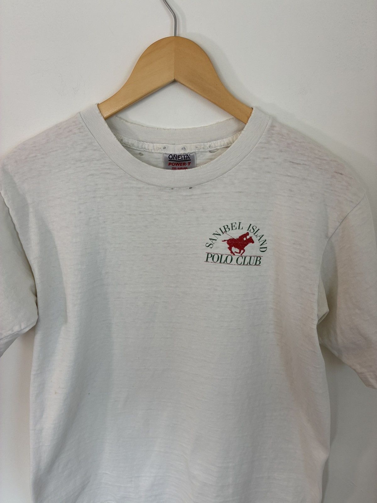 Vintage Thrashed Single Stitch Sanibel Polo Club Faded Tee Size US L / EU 52-54 / 3 - 2 Thumbnail