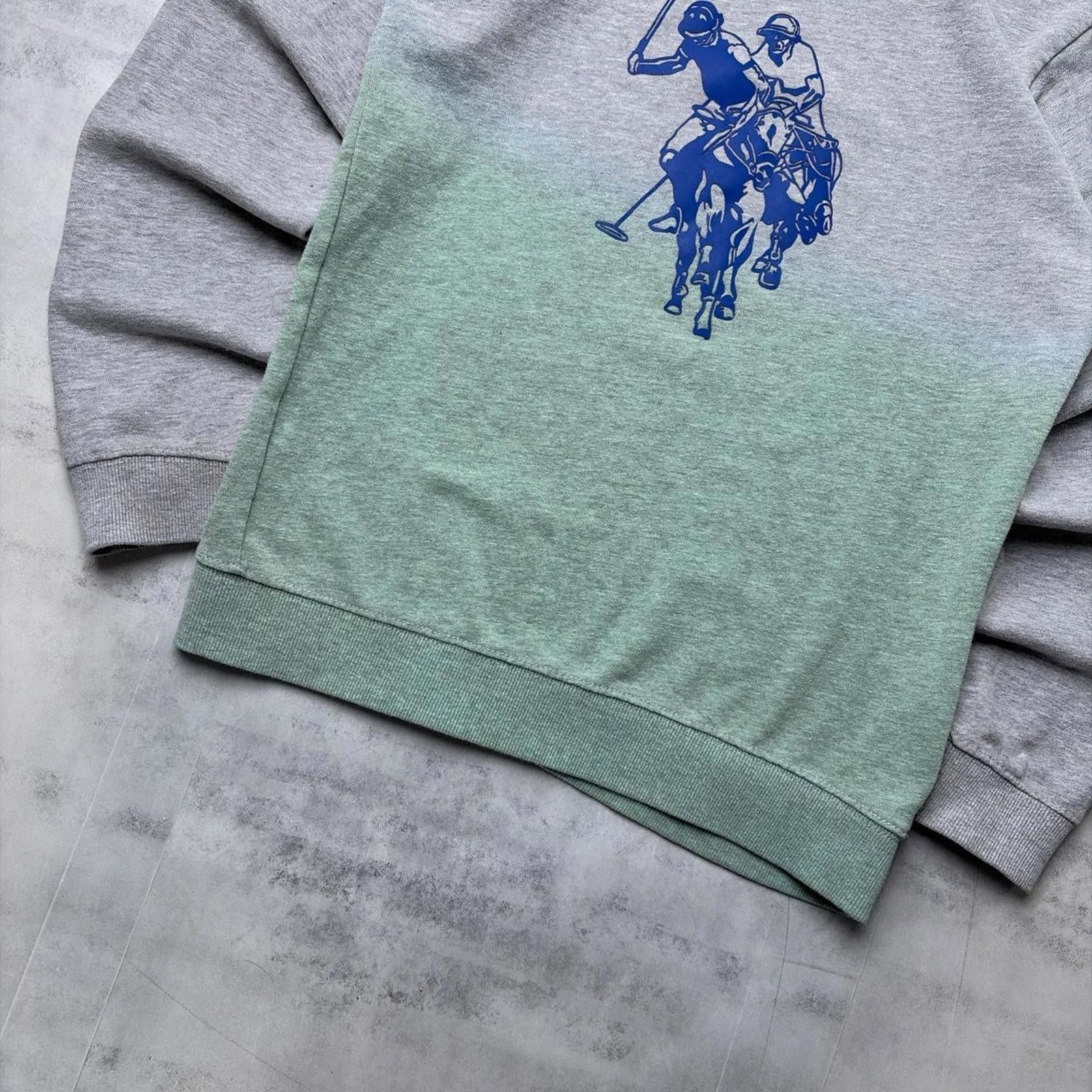 U.S. Polo Assn. Y2K Grey U.S. Polo Assn Grunge Big Pony Crewneck Sweater Size US S / EU 44-46 / 1 - 4 Thumbnail