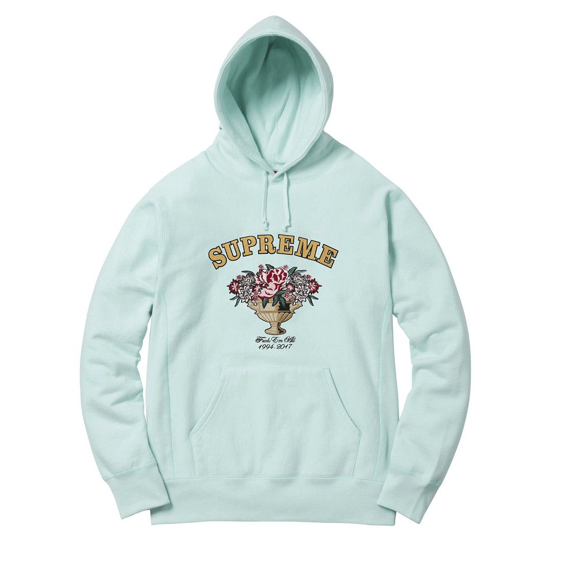 Supreme Ice Blue Centerpiece Logo Hoodie DS Size US M / EU 48-50 / 2 - 1 Preview