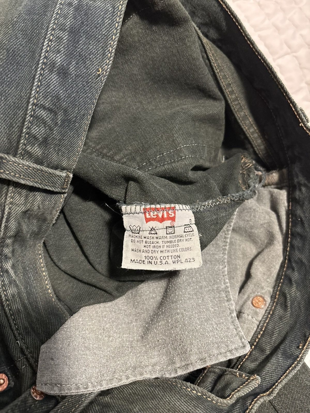 Levi's Vintage Levis, Green Denim Jeans 80’s/90’s Levis Size US 36 / EU 52 - 7 Thumbnail
