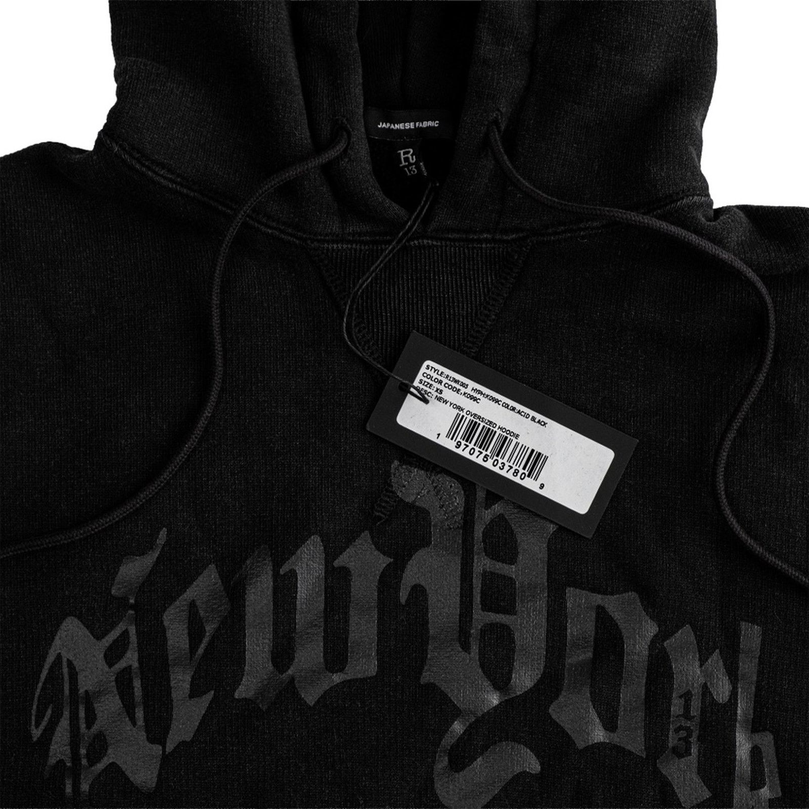 R13 R13 Sweatshirt Hoodie Capuche New York Acid Black Women's XS Size XS / US 0-2 / IT 36-38 - 8 Thumbnail