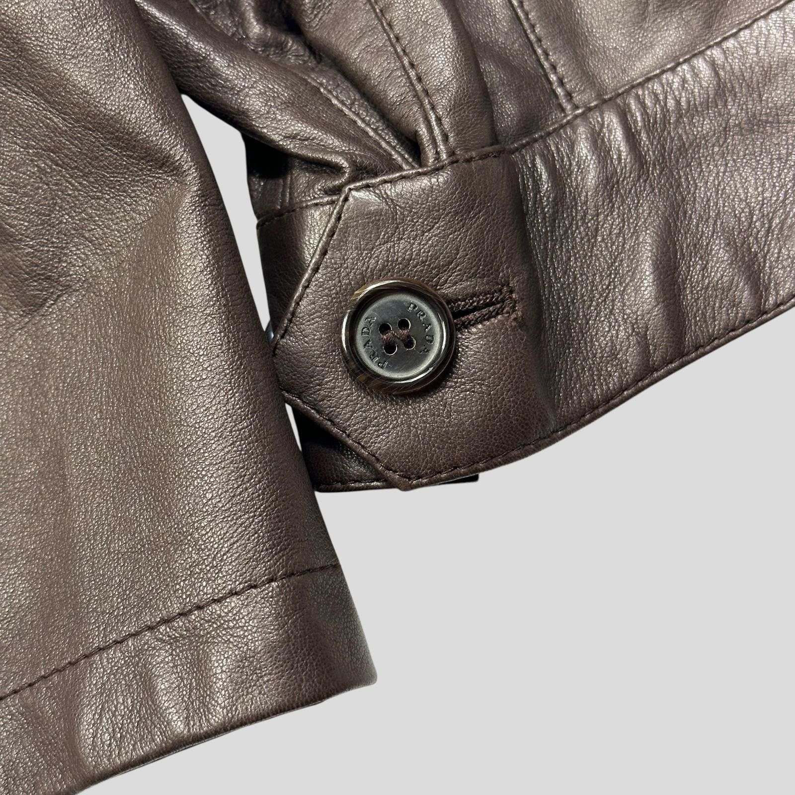 Prada Prada Milano 00’s Nappa Leather Stash Pocket Hooded Jacket L Size US L / EU 52-54 / 3 - 6 Thumbnail