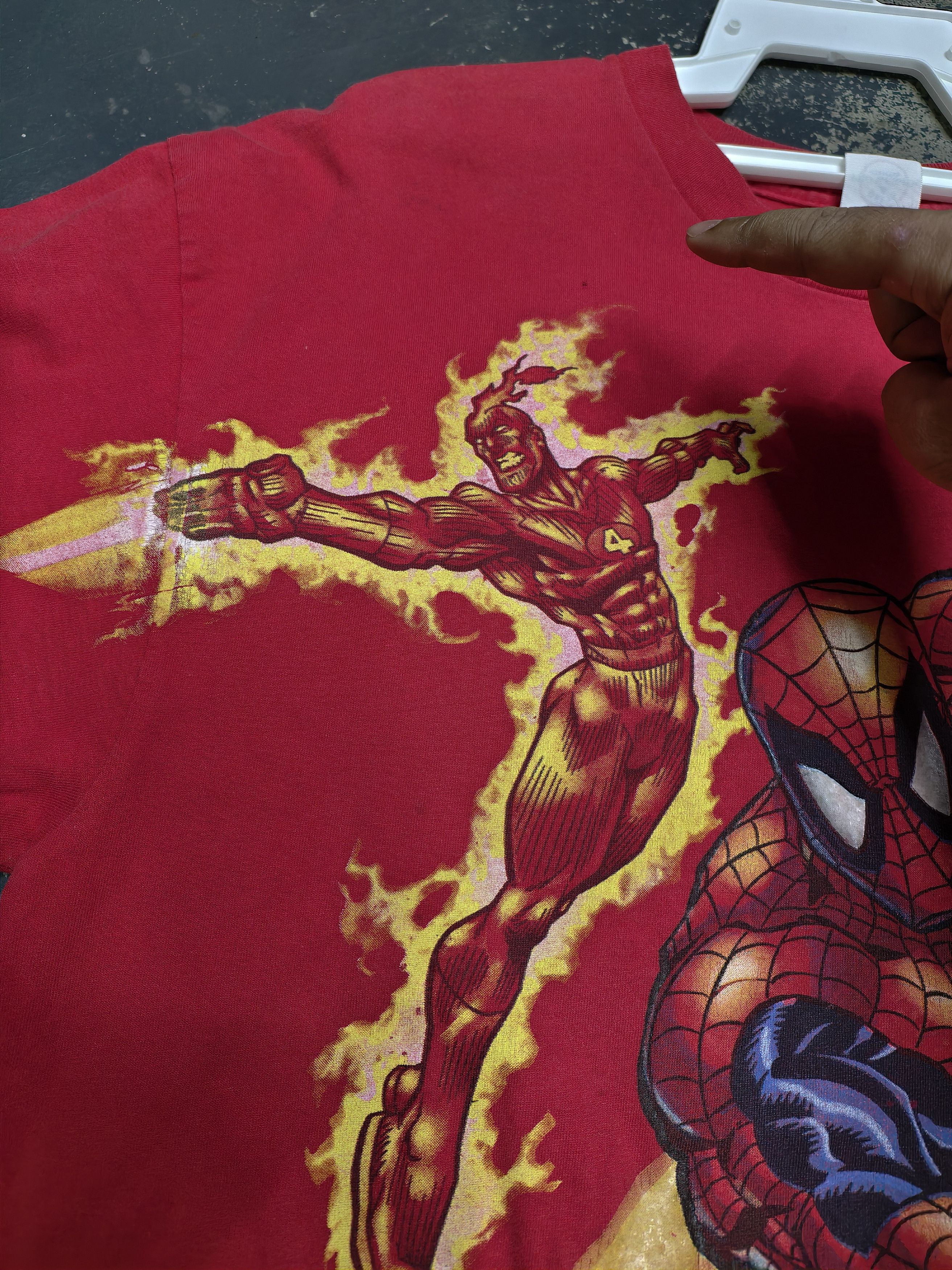 Marvel Comics Vtg Rare Spiderman x Fantastic 4 Size US XL / EU 56 / 4 - 5 Thumbnail