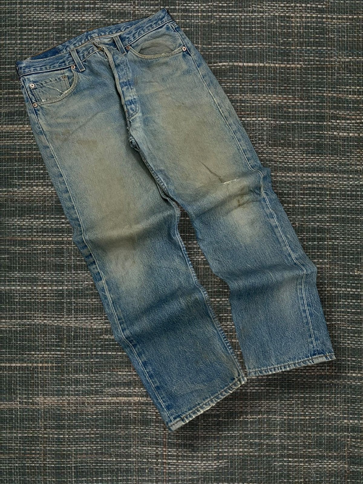 Levi's Vintage Clothing Og Vintage 1990s Designer Levis 501 Distressed Mudwash Style Size US 30 / EU 46 - 2 Thumbnail