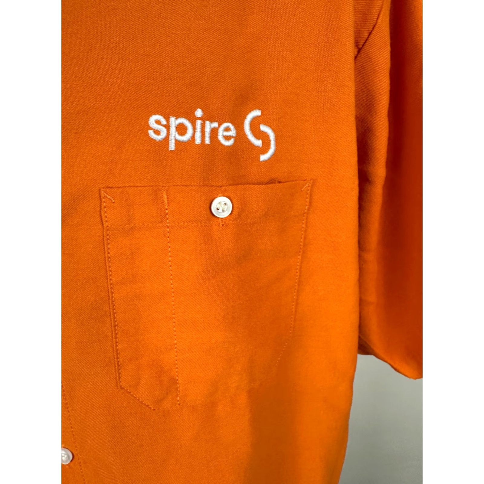 Vintage VINTAGE Reed FR Shirt Men Large L Orange Short Sleeve Aramid Modacrylic Tencel Workwear 90s Mens Size US L / EU 52-54 / 3 - 7 Thumbnail