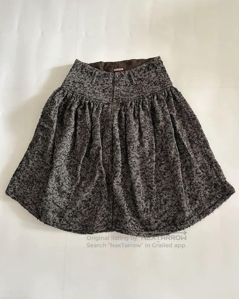 Kapital Kapital Black and gray wool blend low-waisted skirt pants Size 42" / US 20 - 4 Thumbnail