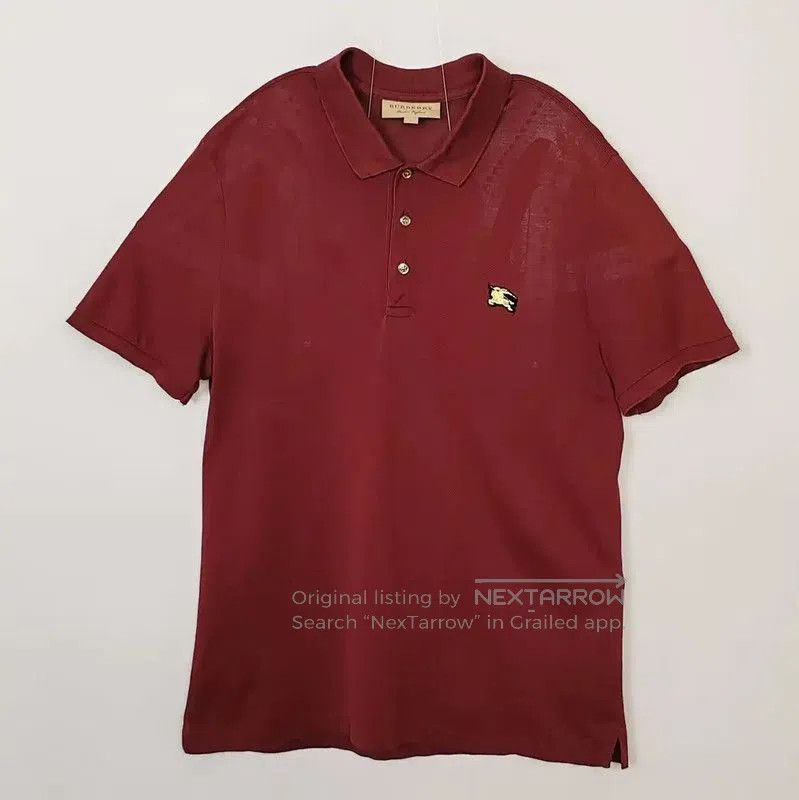 Burberry Burberry Red Men's Cotton Polo Shirt. Size US L / EU 52-54 / 3 - 1 Thumbnail