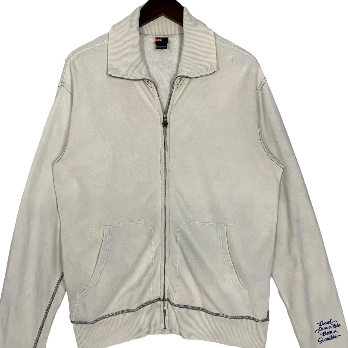 Designer × Diesel Vintage Diesel Big Logo Streetwear Outdoor Zipper Jacket Size US M / EU 48-50 / 2 - 2 Thumbnail