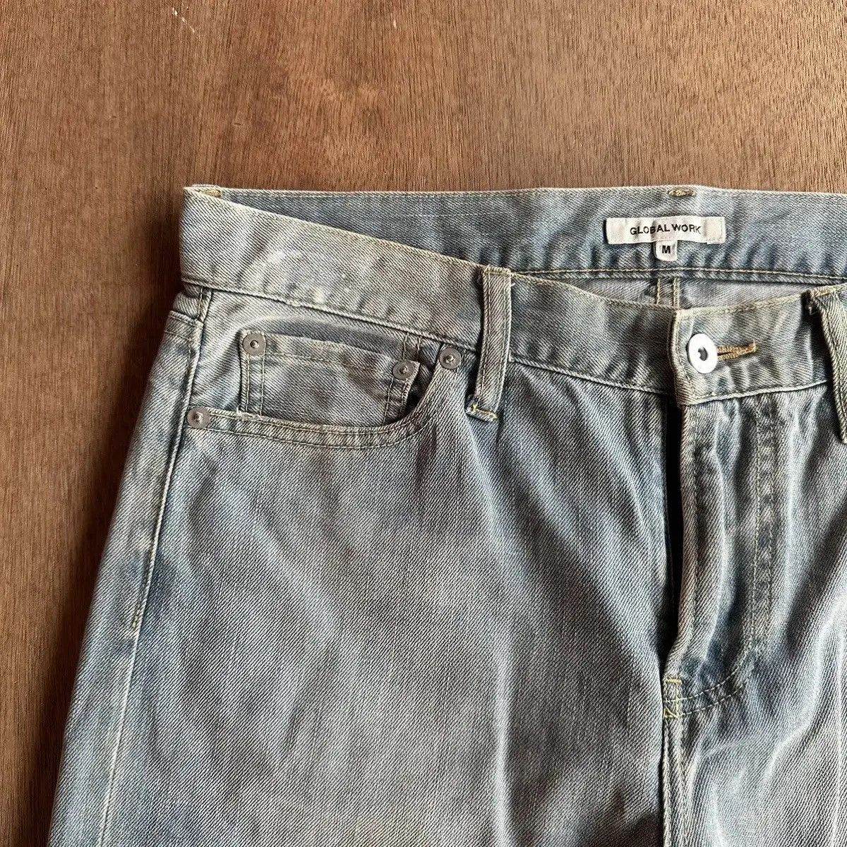 Global Work SICKS 🔥VTG GLOBALWORK JAPAN JEANS RIPPED DENIM PANTS SIZE M Size US 32 / EU 48 - 3 Thumbnail