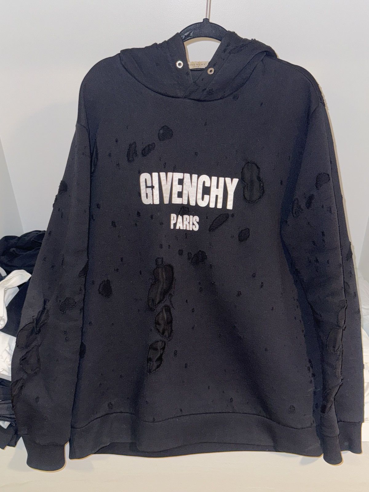 Givenchy Givenchy Distressed Hoodie Size US XXL / EU 58 / 5 - 1 Thumbnail
