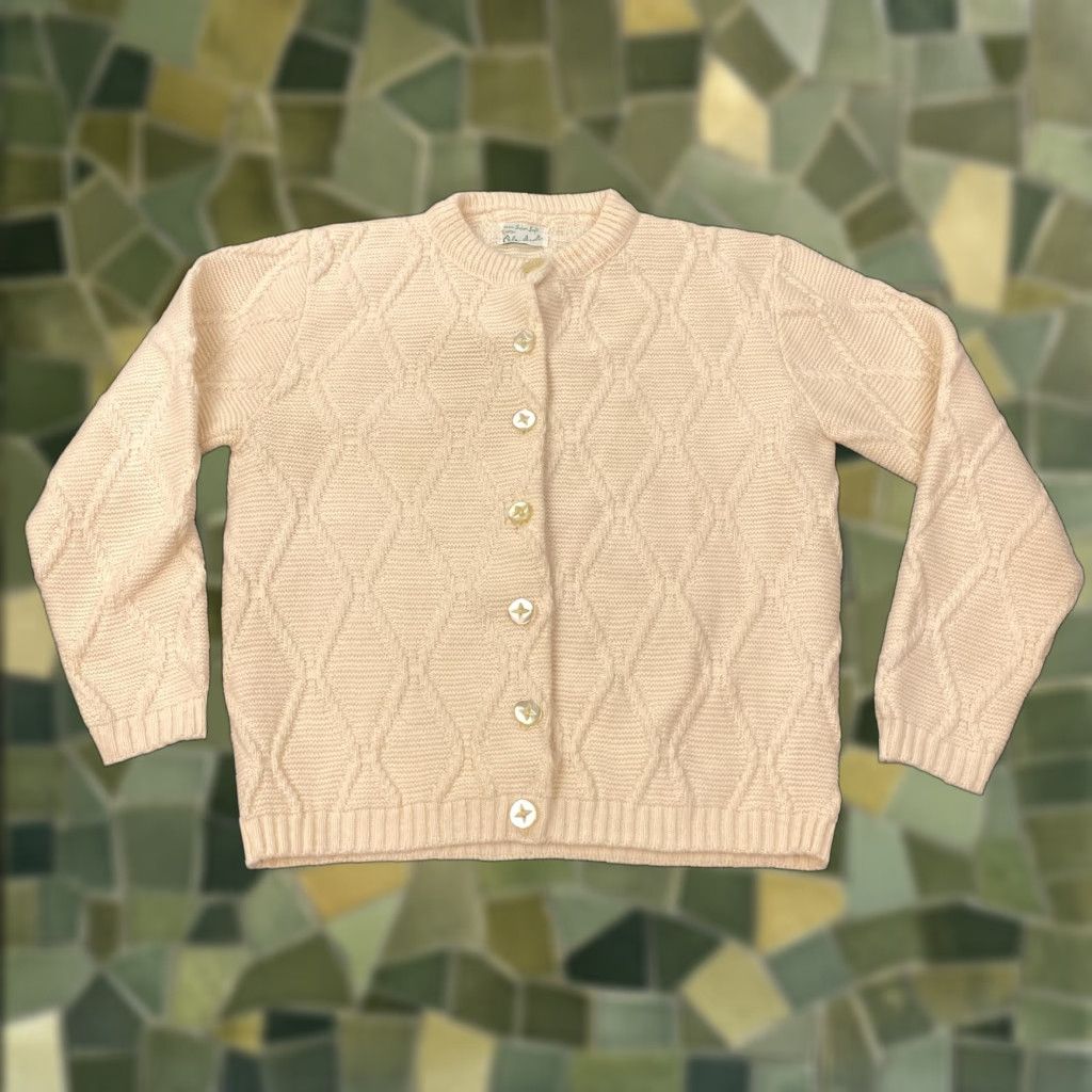 Vintage VINTAGE Orlon Acrylic Sweater Cardigan Womens Medium Cream Diamond Knit 60s Button Front Womens Medium Cream Diamond Knit 60s Size S / US 4 / IT 40 - 1 Thumbnail