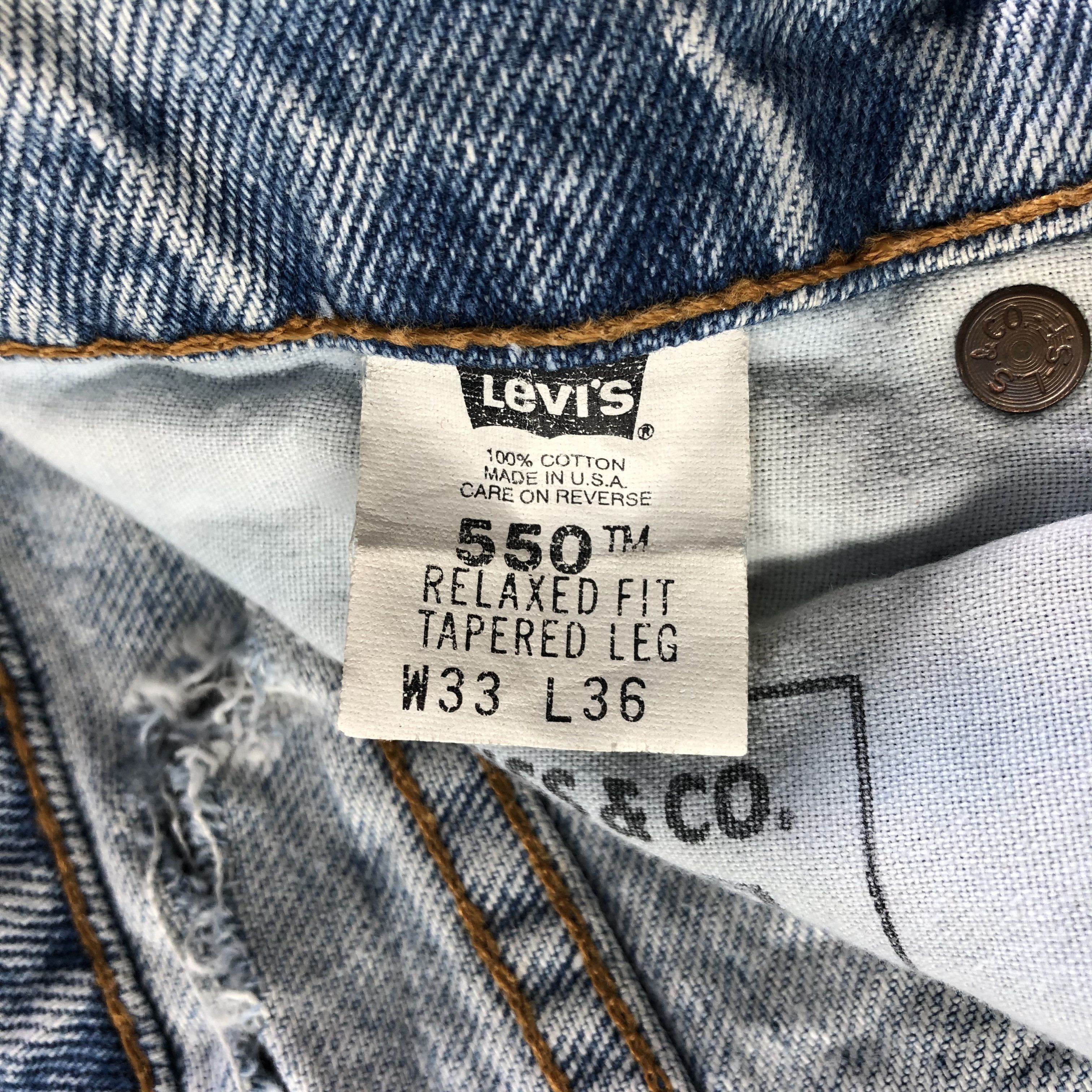 Levi's × Vintage Vintage Light Wash Levis 550 Jeans-J4564 Size 31" - 9 Thumbnail