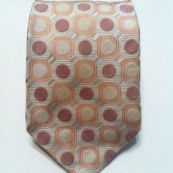 Bachrach BACHRACH MEN'S NEW PINK 100%SILK TIE WIDTH: 4" Size ONE SIZE - 2 Thumbnail