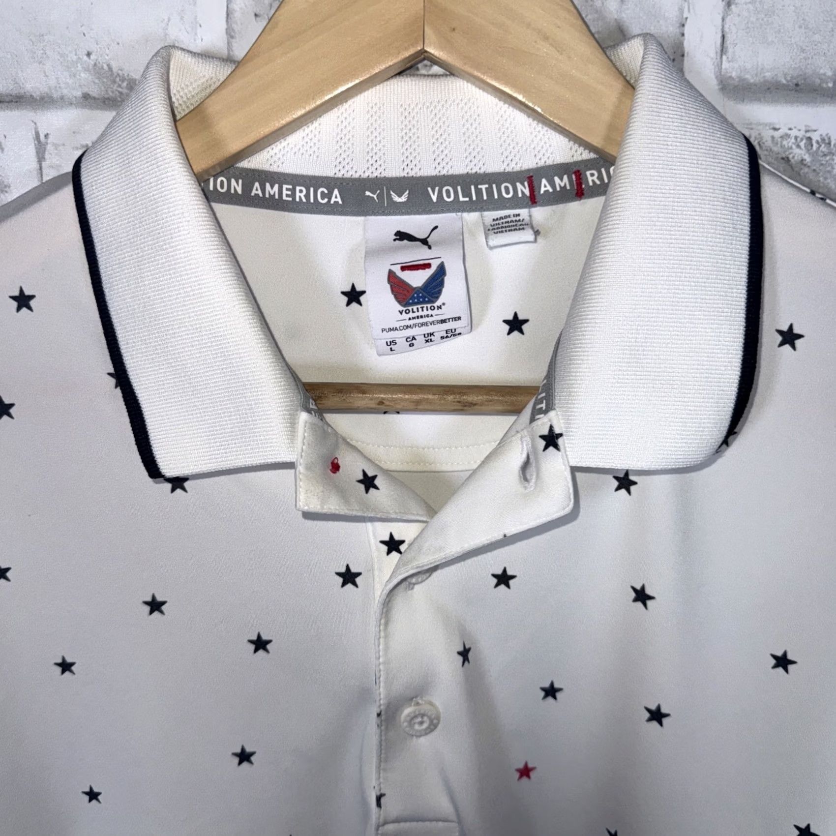Puma PUMA Volition America White Polo Shirt Mens Size L Size US L / EU 52-54 / 3 - 3 Thumbnail