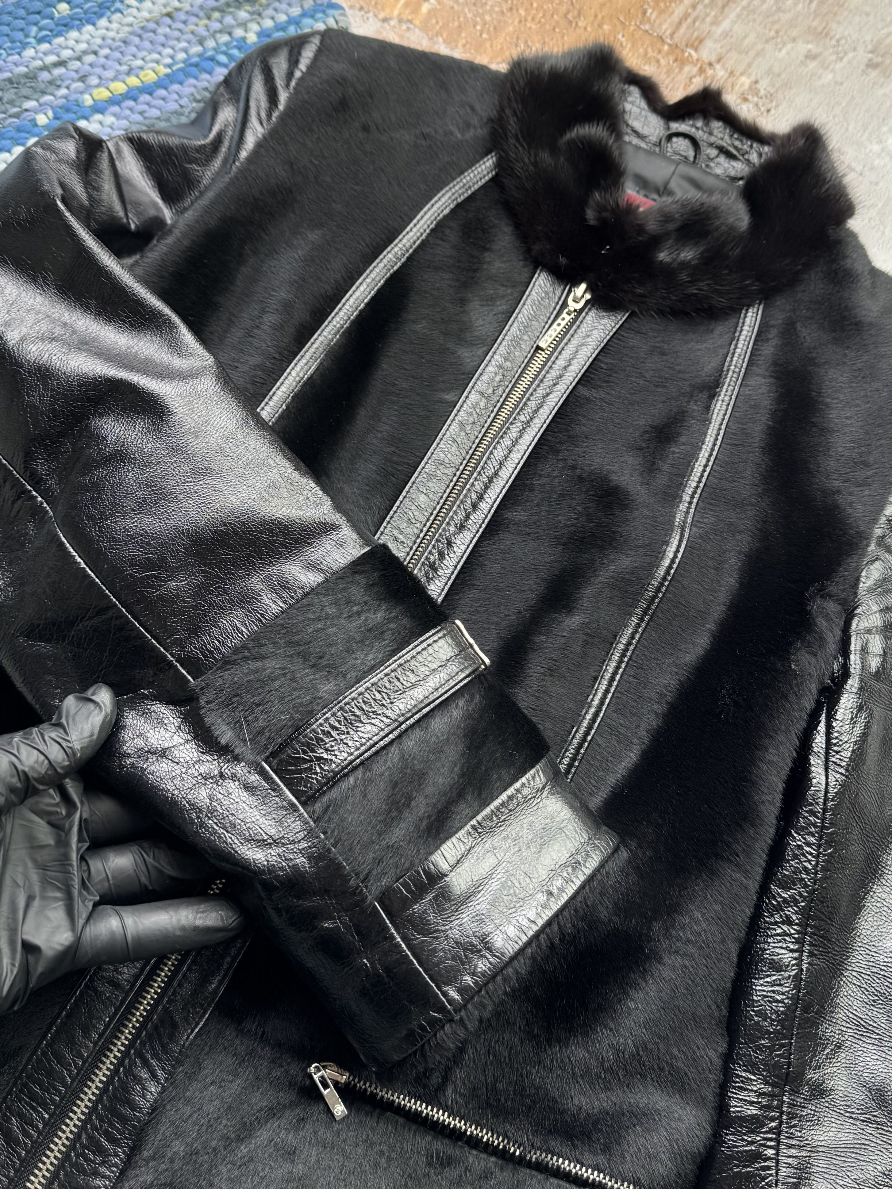 Vintage Vintage Cropped Real Fur/Leather Jacket A648D15(498) Size S / US 4 / IT 40 - 4 Thumbnail