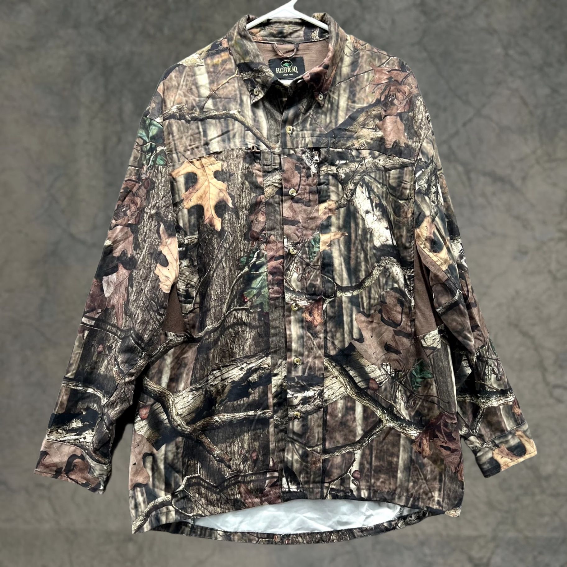 Vintage VINTAGE RedHead Shirt Camouflage Button-Down Men Large Mossy Oak Green Cotton Long Sleeve Size US L / EU 52-54 / 3 - 1 Thumbnail