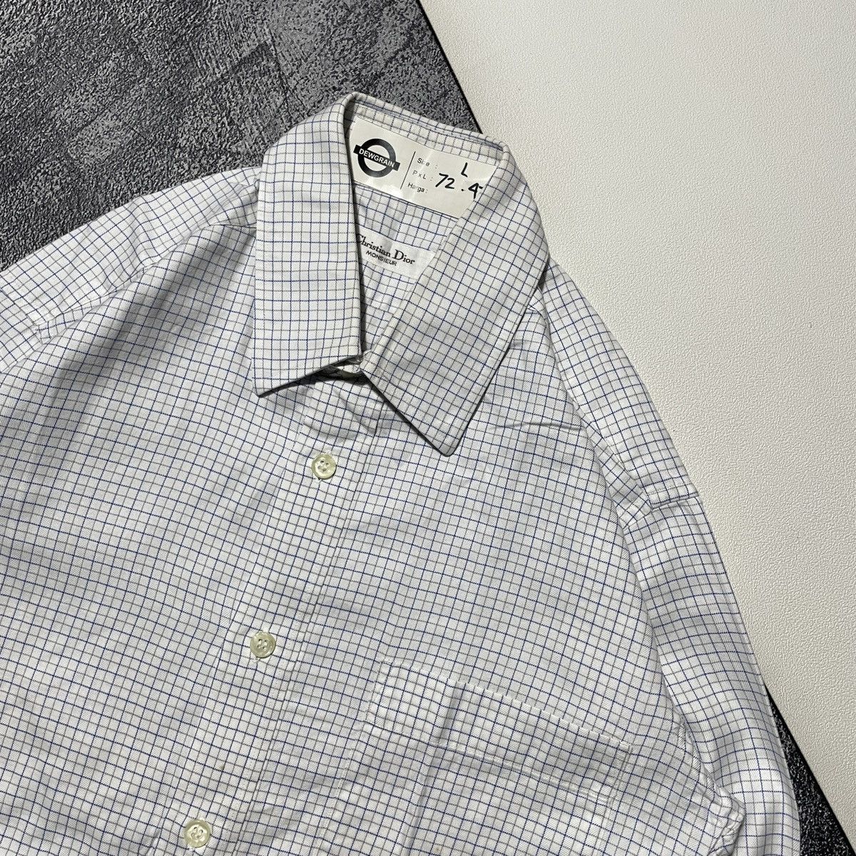 Dior Dior Plaid Shirts Vintage Luxury Size US L / EU 52-54 / 3 - 3 Thumbnail