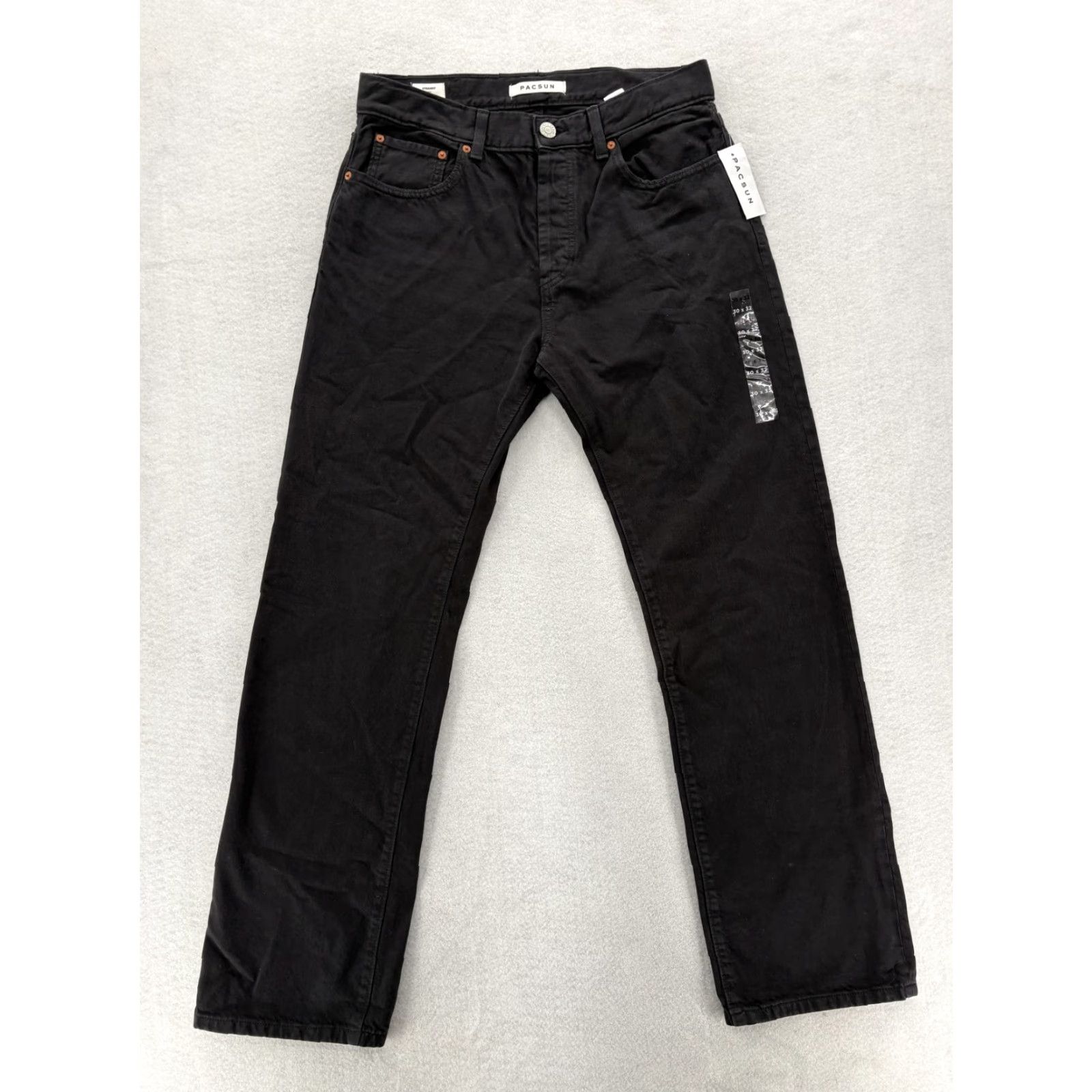 Pacsun PacSun Jeans Mens 30x32 Black Straight Fit Denim Button Fly Casual Pants Grunge Size US 30 / EU 46 - 2 Thumbnail