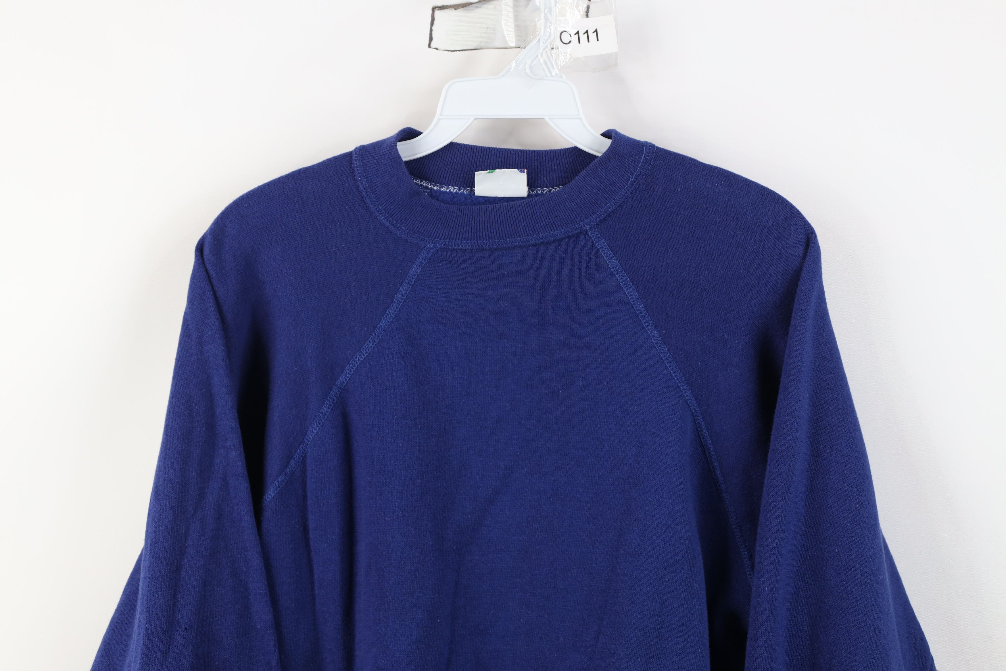 Vintage Vintage 70s 80s Streetwear Crewneck Sweatshirt Blue USA Size US S / EU 44-46 / 1 - 2 Thumbnail