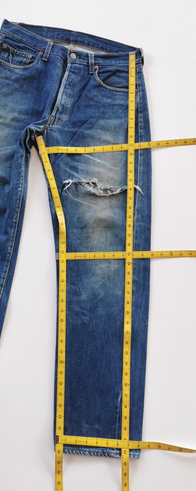 Jean × Levi's × Vintage Levis 501 vintage 90s selvedge jeans Size US 32 / EU 48 - 16 Thumbnail