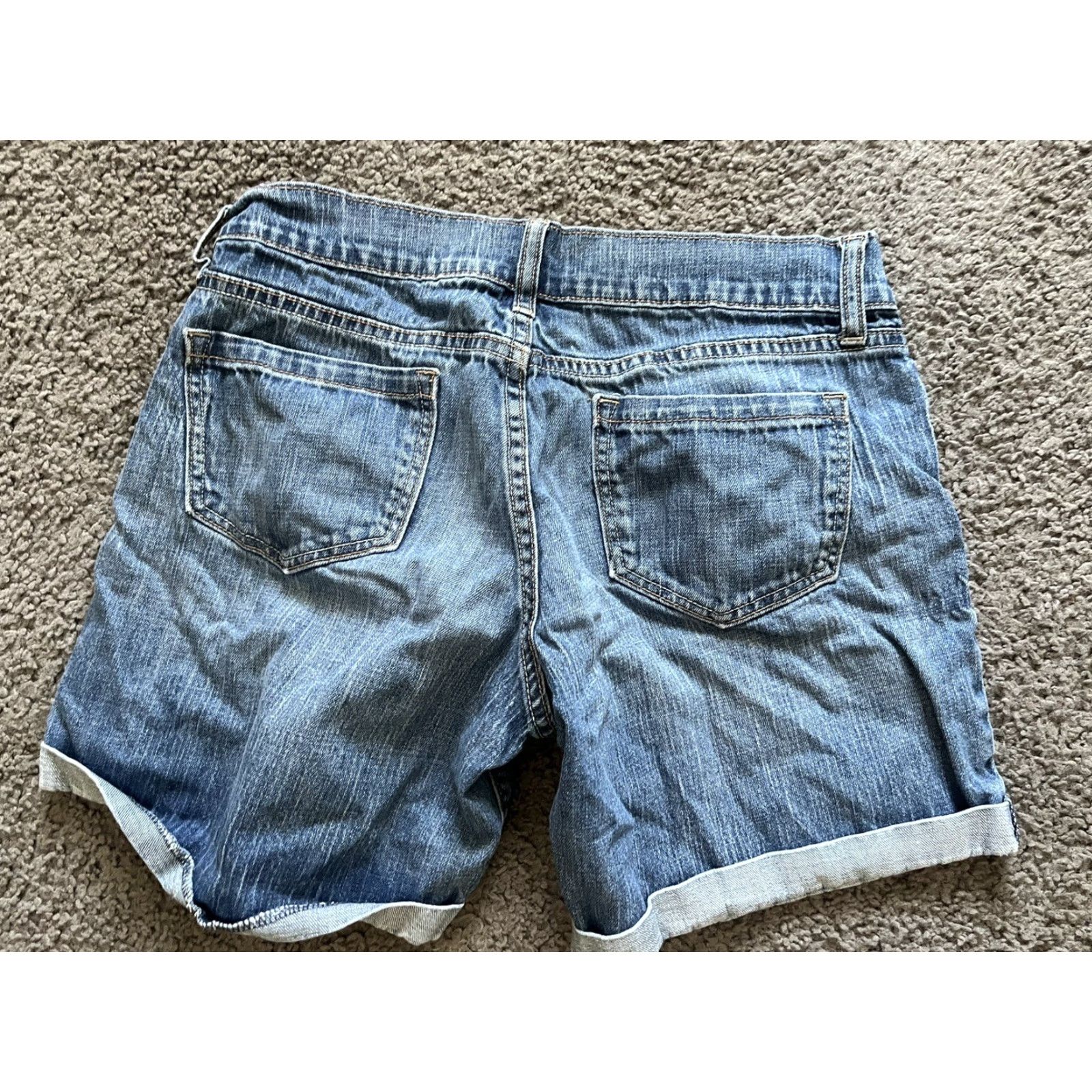 Old Navy OLD NAVY Women's Denim Jean Shorts Size 8 Blue Distressed Casual Cotton 3" Inseam Boyfriend Size 30" / US 8 / IT 44 - 3 Thumbnail