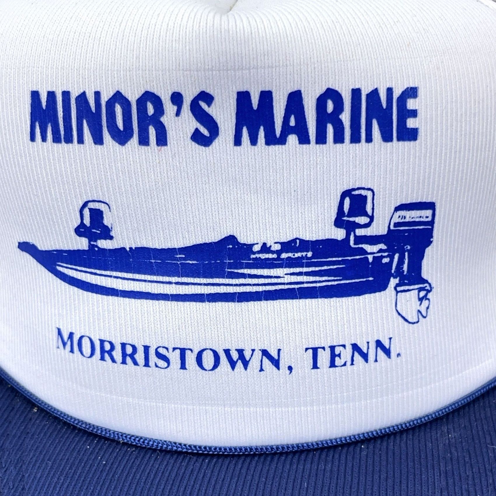 Vintage VINTAGE Minor’s Marine Morristown Tennessee Fishing Boat Trucker Hat Cap 80s 90s Size ONE SIZE - 2 Thumbnail
