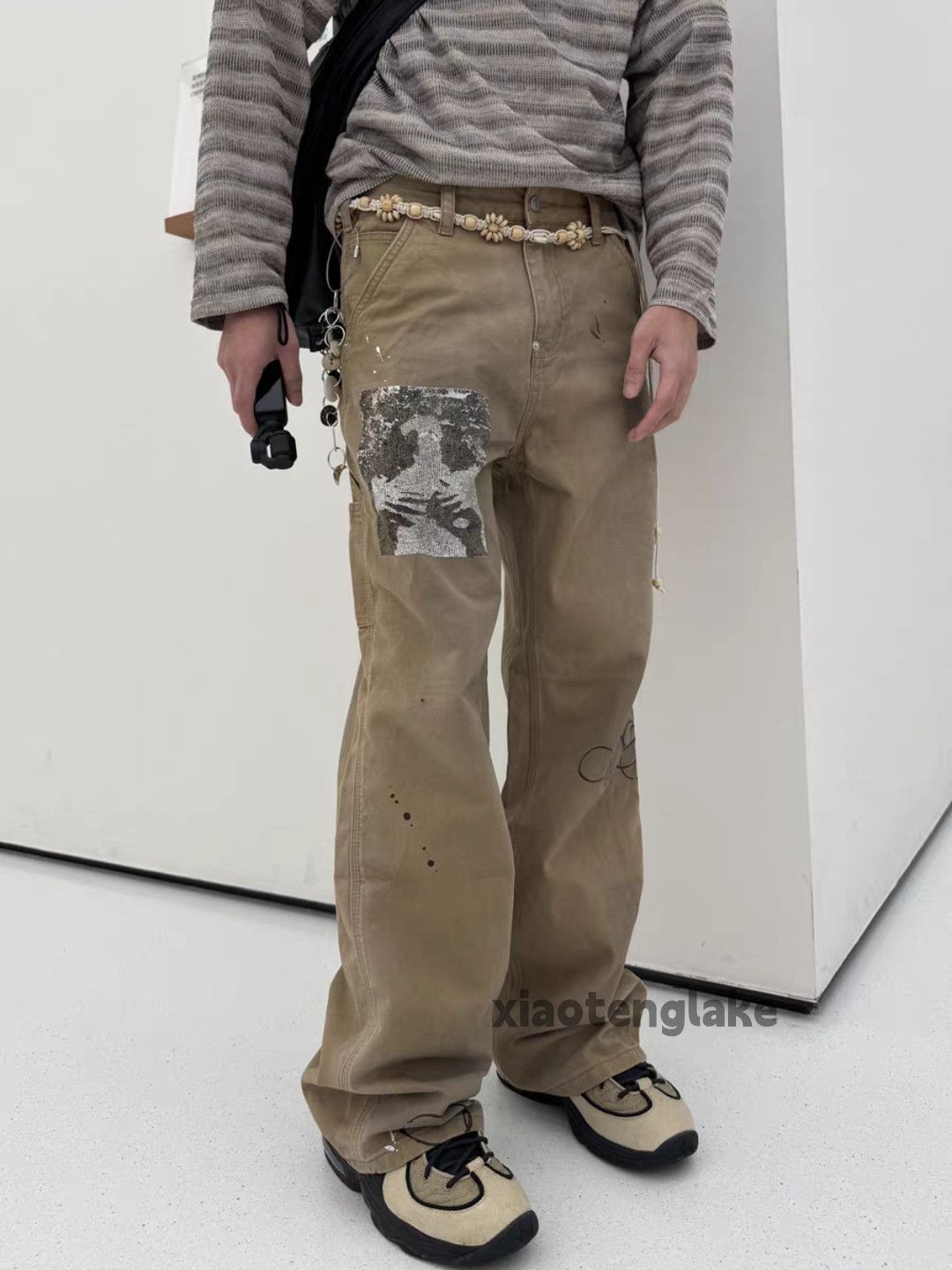 Designer × Japanese Brand × Vintage Washed faded utility rusty unisex patch carpenter pants Size US 33 - 6 Thumbnail