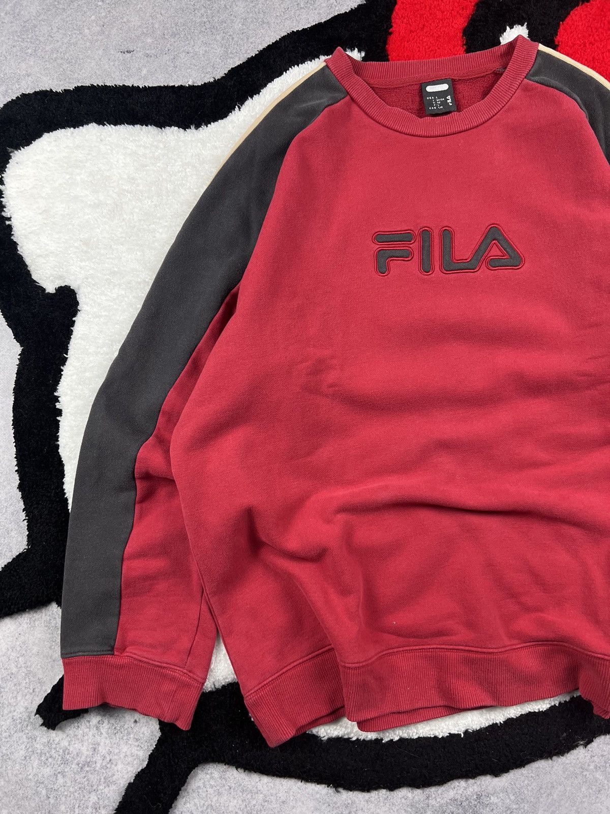 Fila Vintage Fila Big Centr Logo Retro Red Y2K Sweatshirt Size US L / EU 52-54 / 3 - 2 Thumbnail