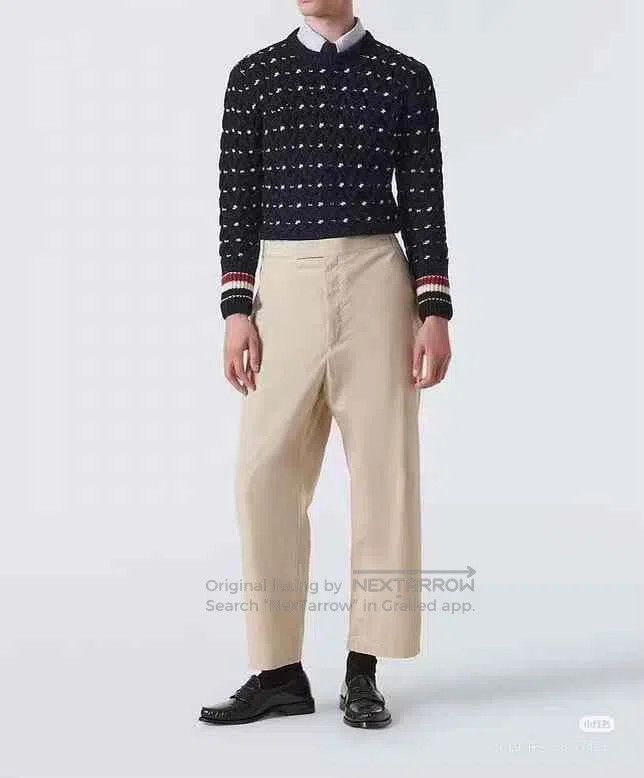 Thom Browne Thom Browne Unisex Navy Cable-Knit Sweater. Size US M / EU 48-50 / 2 - 9 Thumbnail
