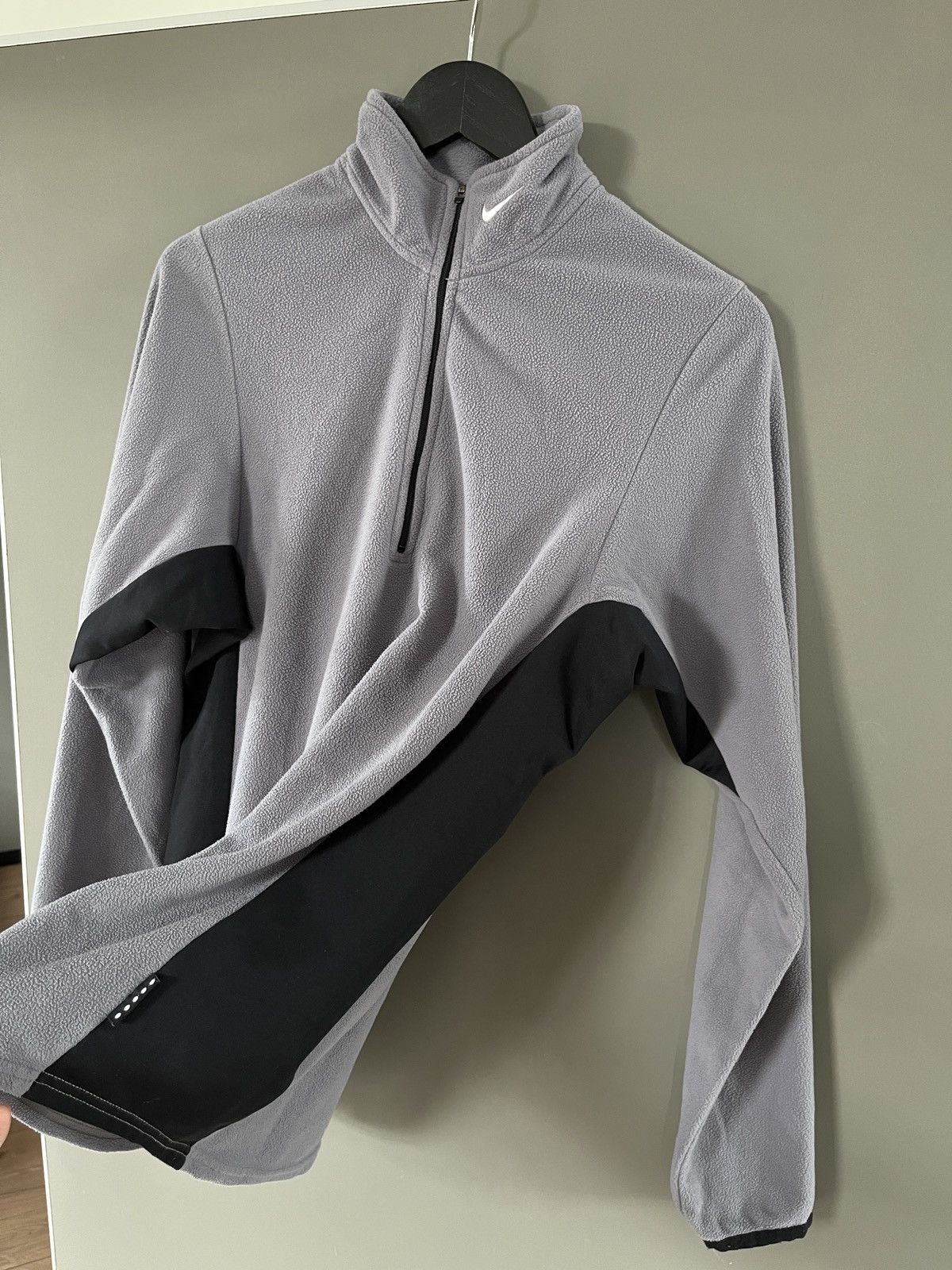 Nike × Vintage Nike Vintage Gray Fleece 1/3 Sweatshirt Size US S / EU 44-46 / 1 - 8 Thumbnail