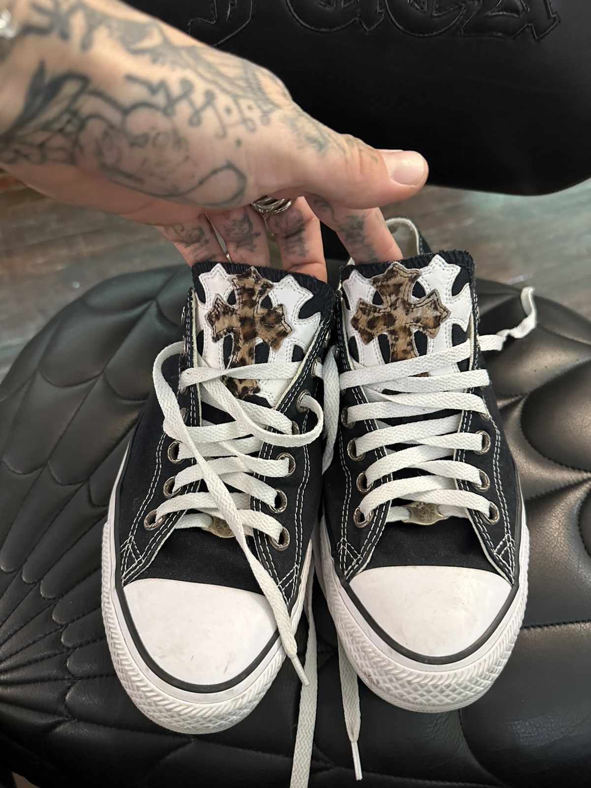 Chrome Hearts × Converse Chrome Hearts Converse Black and White
